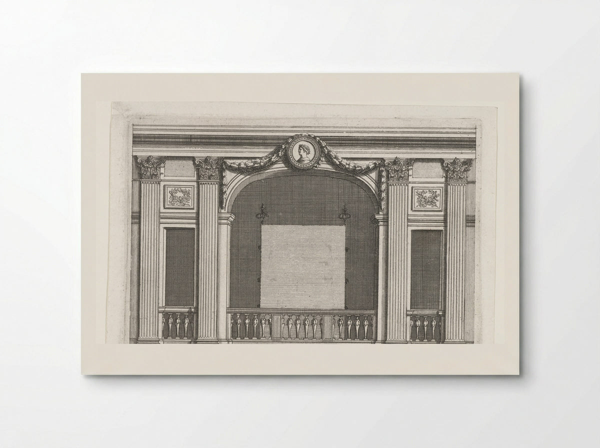 Alkoof afgesloten door balustrade - Jean Lepautre - Poster