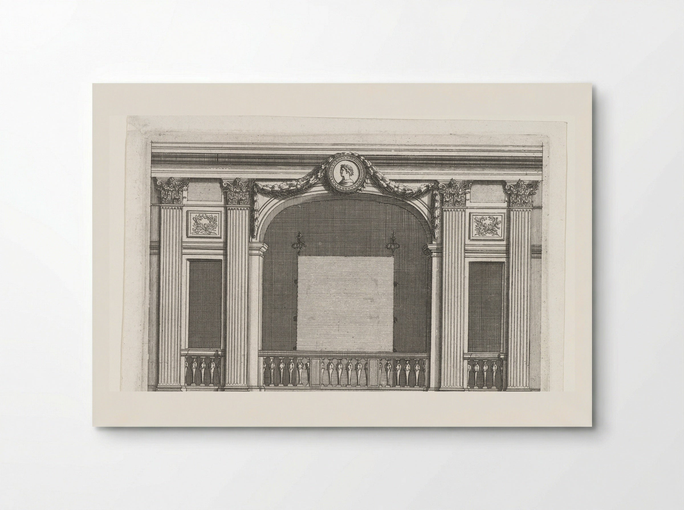 Alkoof afgesloten door balustrade - Jean Lepautre - Poster