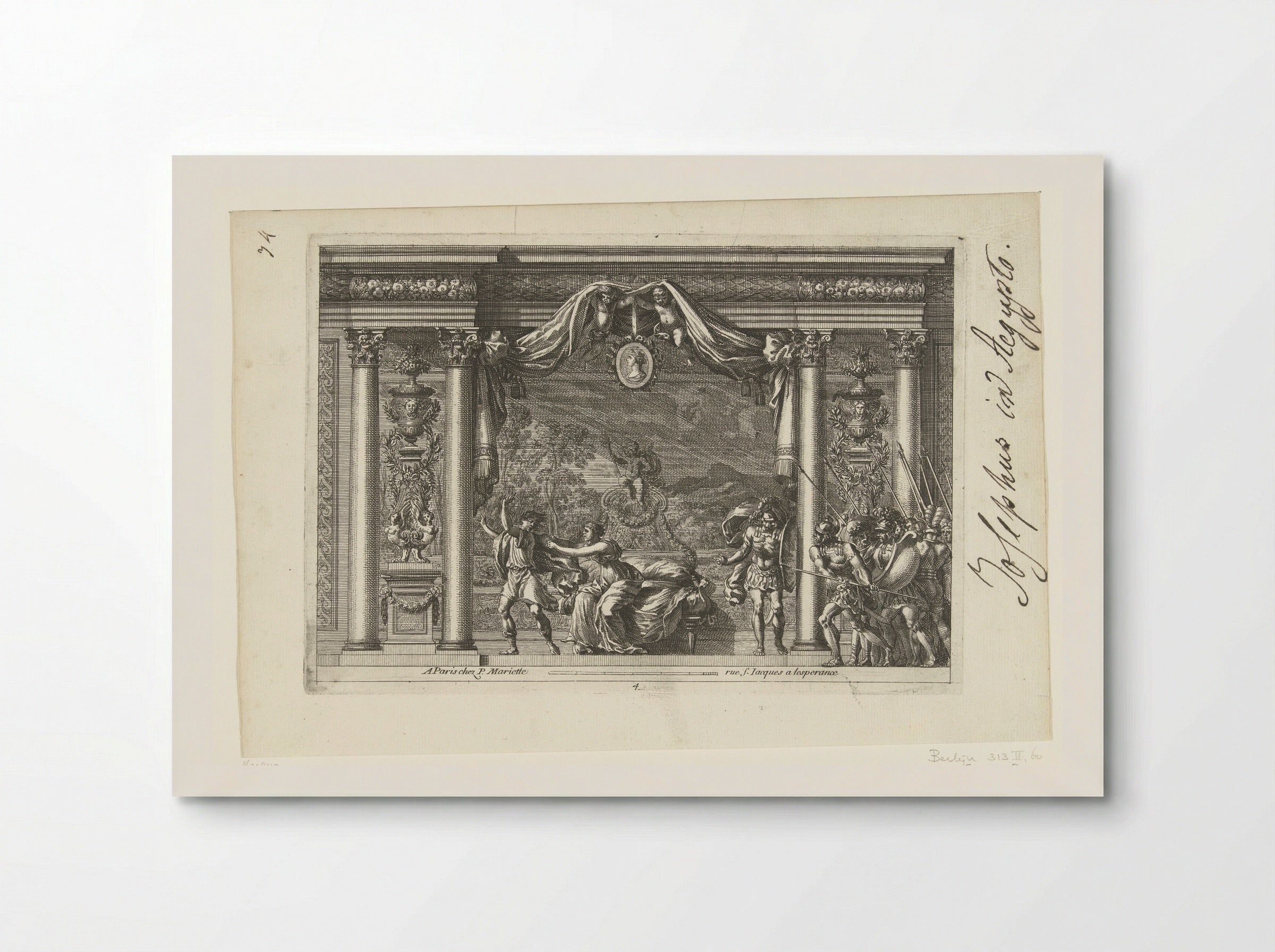 Alkoof met Jozef en de vrouw van Potifar - Jean Lepautre - Poster
