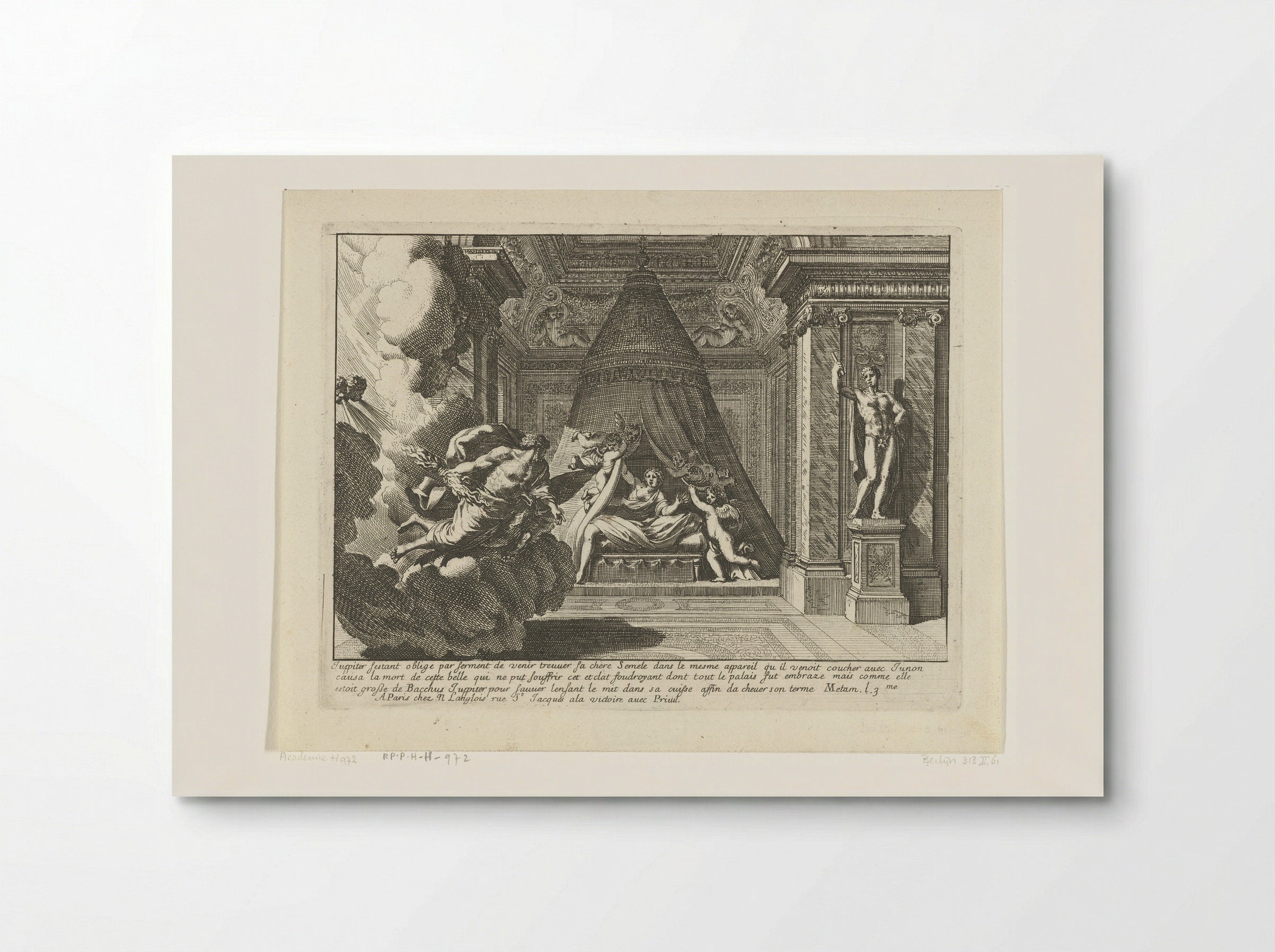 Alkoof met Jupiter en Semele - Jean Lepautre - Poster
