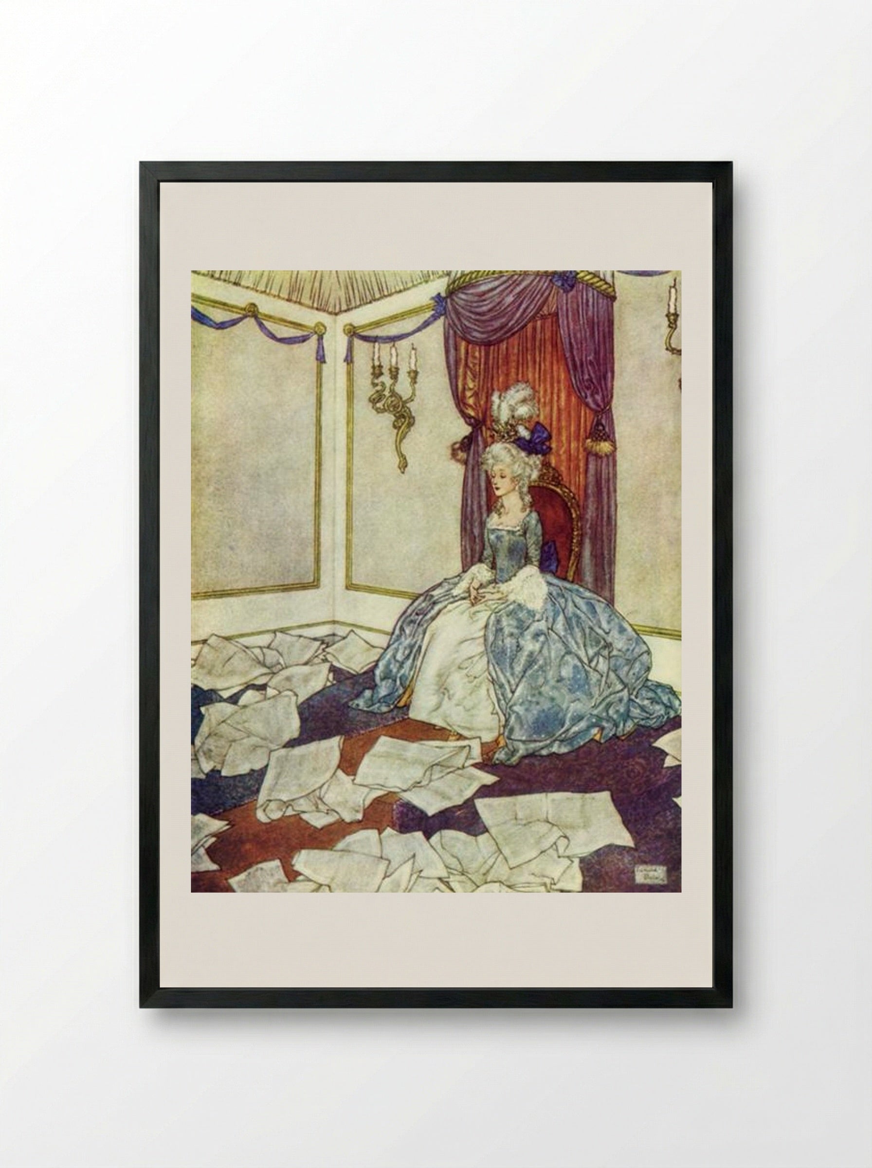 All the Newspapers in the World - Edmund Dulac - Framed Print Black