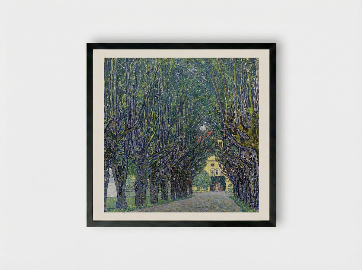 Allee at Schloss Kammer - Gustav Klimt - Framed Print Black