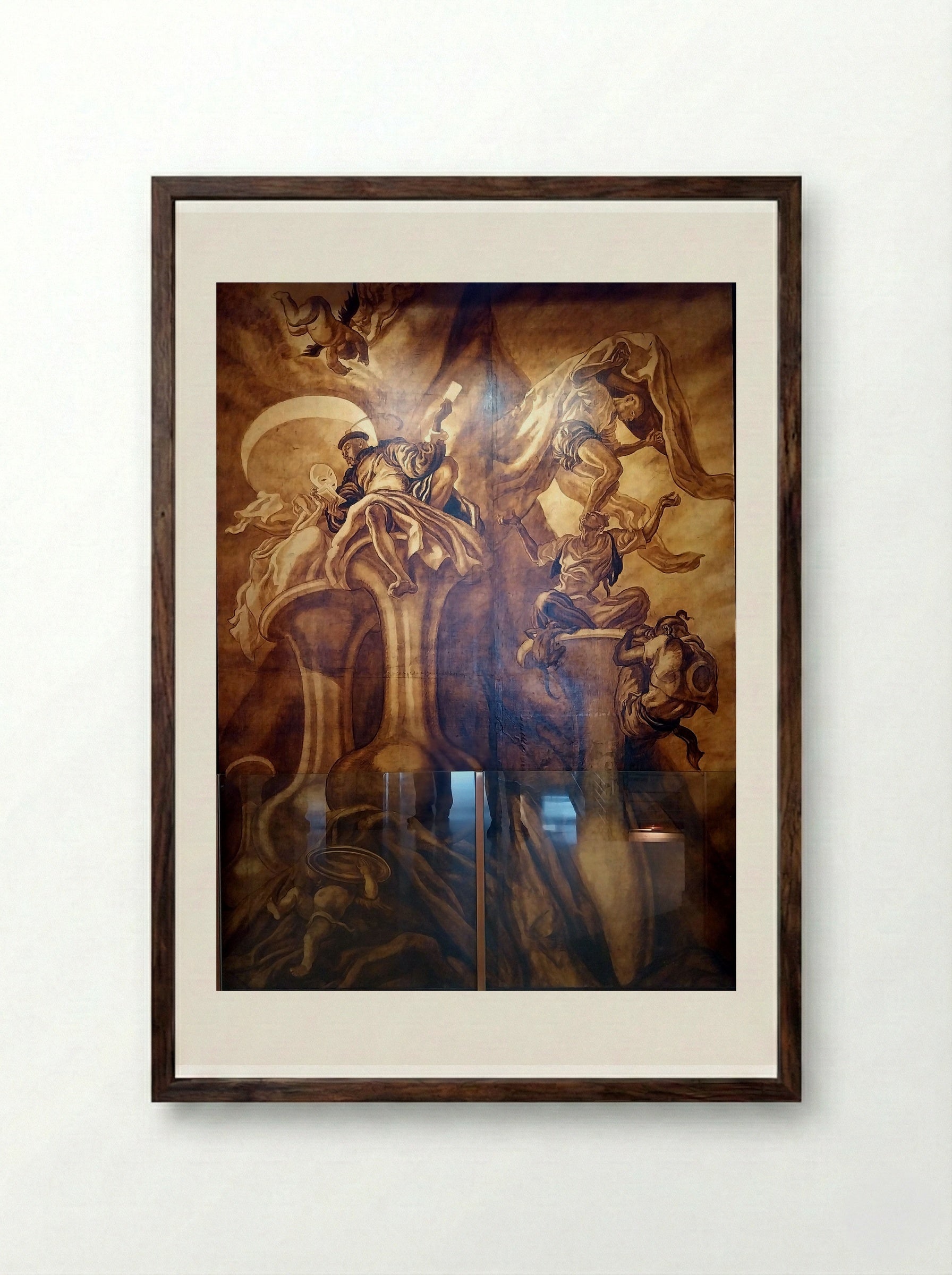 Allegorical Composition - Carlos Sáenz de Tejada - Framed Print Dark Wood