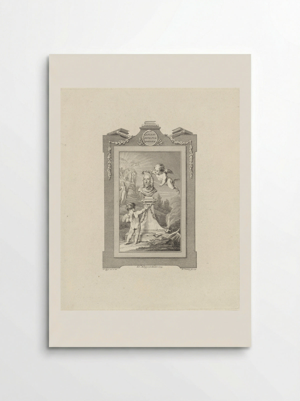 Allegorical Portrait of Allaert van Everdingen - Reinier Vinkeles - Poster