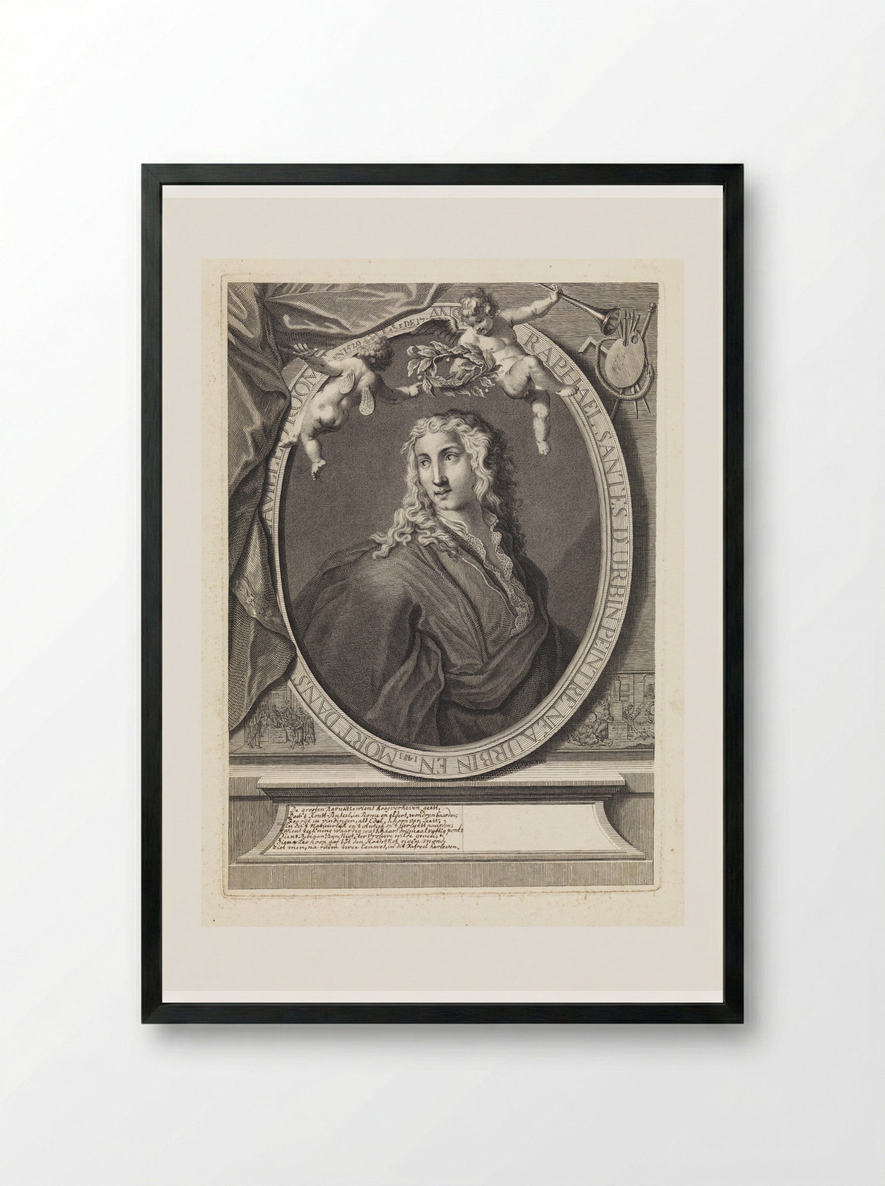 Allegorical Portrait of Raphael - Matthijs Pool - Framed Print Black