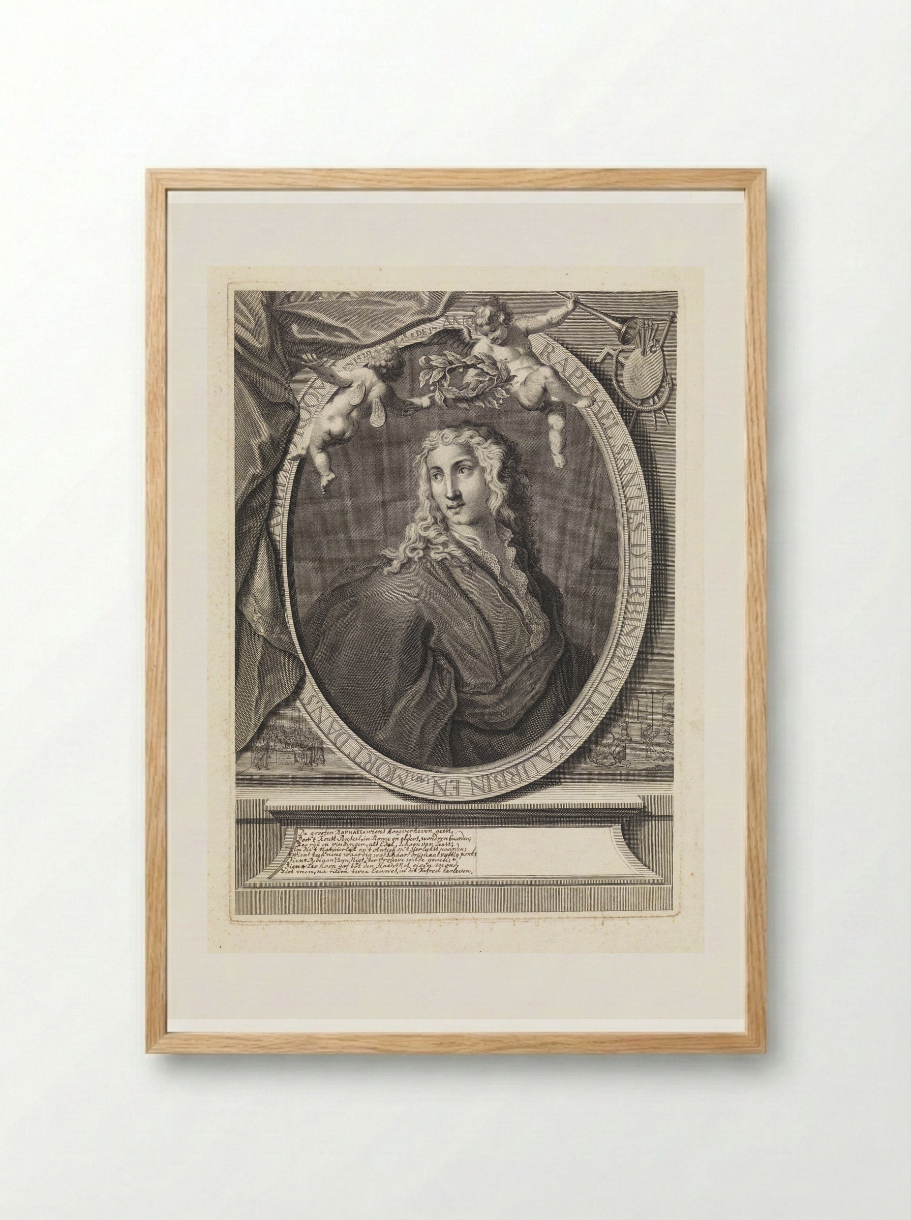 Allegorical Portrait of Raphael - Matthijs Pool - Framed Print Wood
