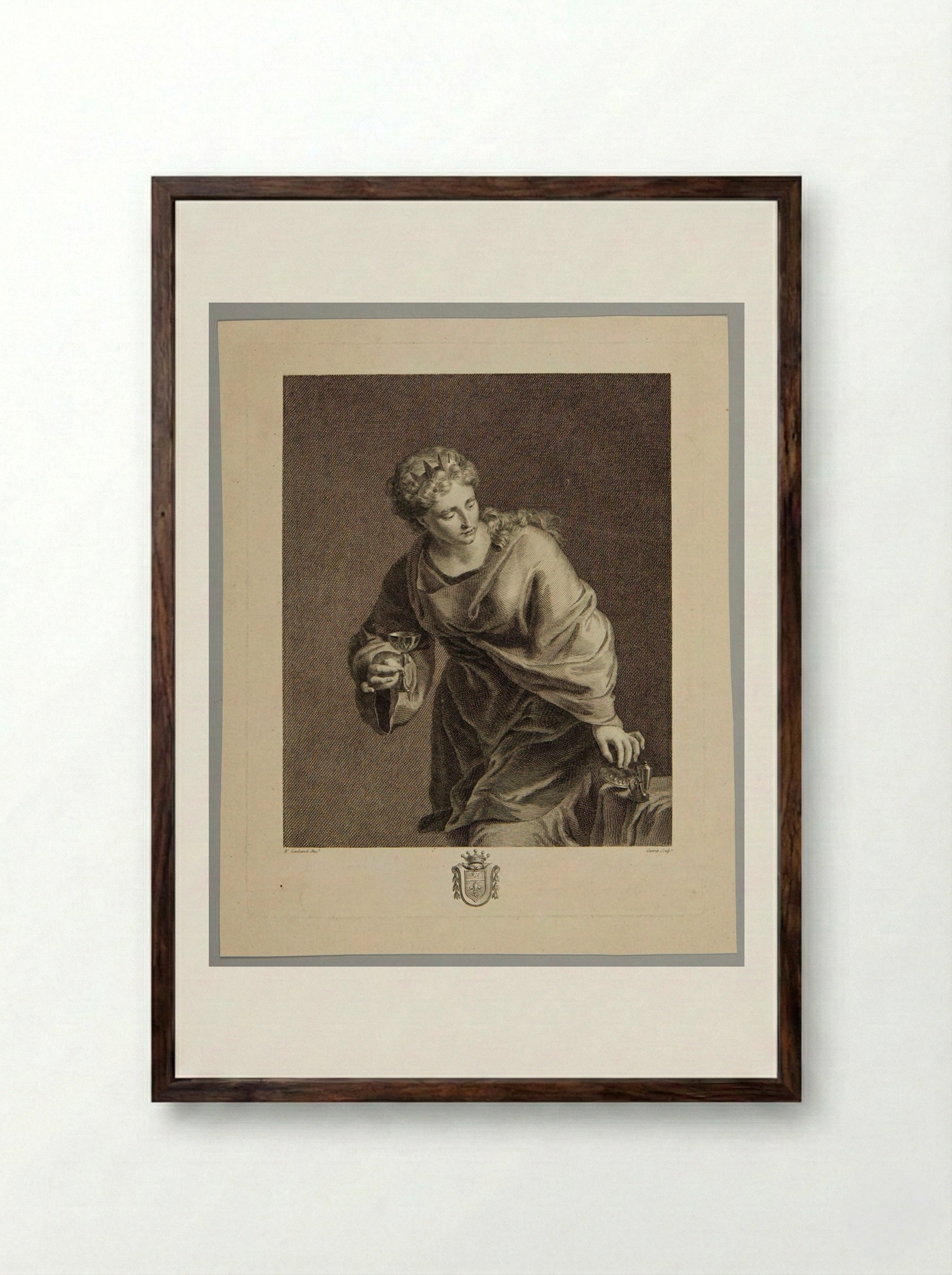 Allegorical Subject - Christophe Guérin - Framed Print Dark Wood