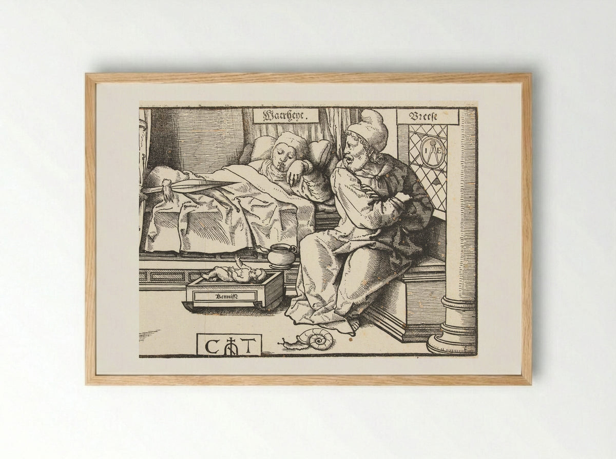 Allegorie met Waarheid, Kennis, Haat en Vrees - Jan Ewoutsz. - Framed Print Wood