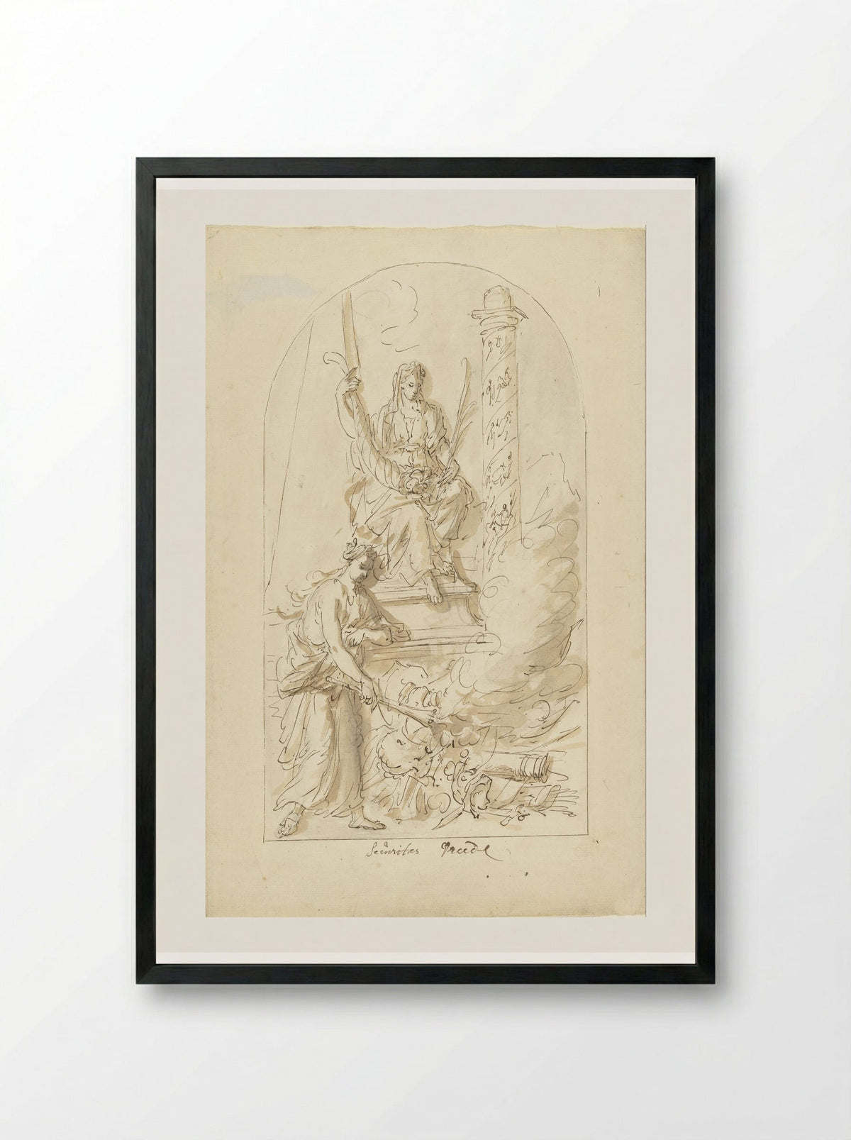 Allegorie op de Vrede - Elias van Nijmegen - Framed Print Black