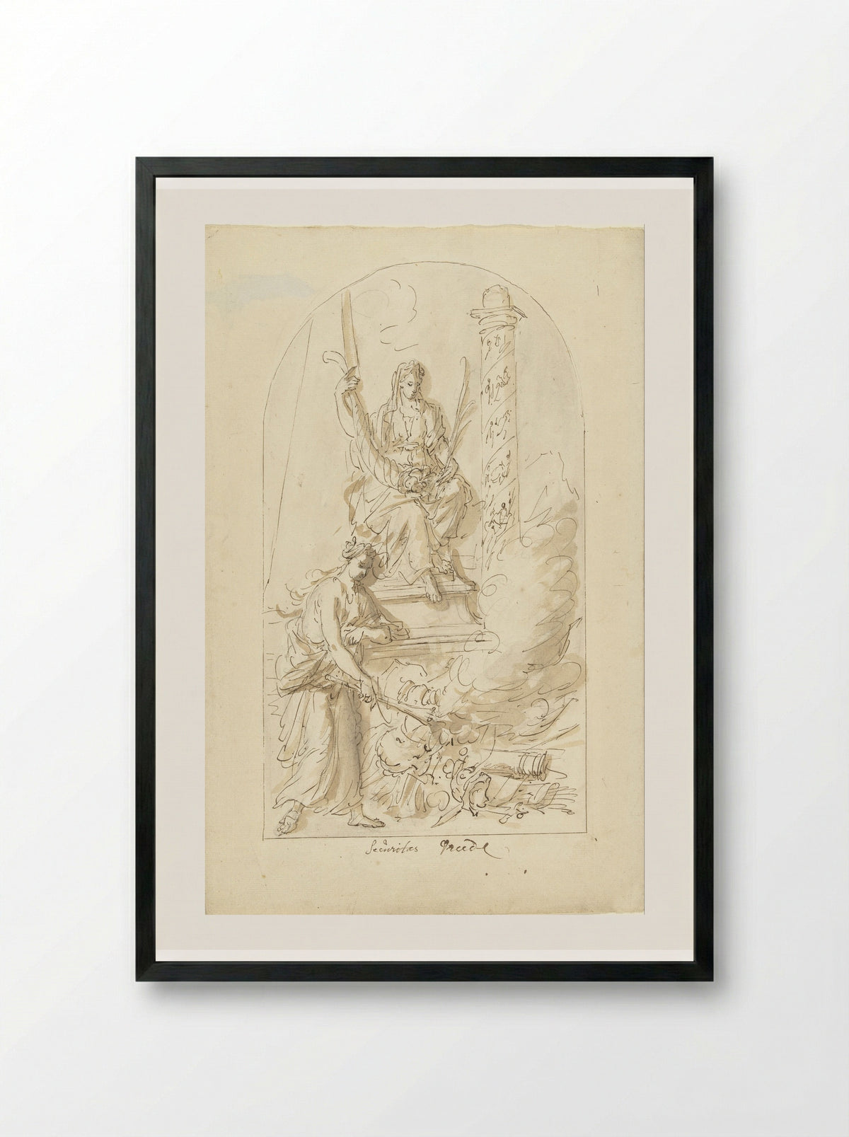 Allegorie op de Vrede - Elias van Nijmegen - Framed Print Black