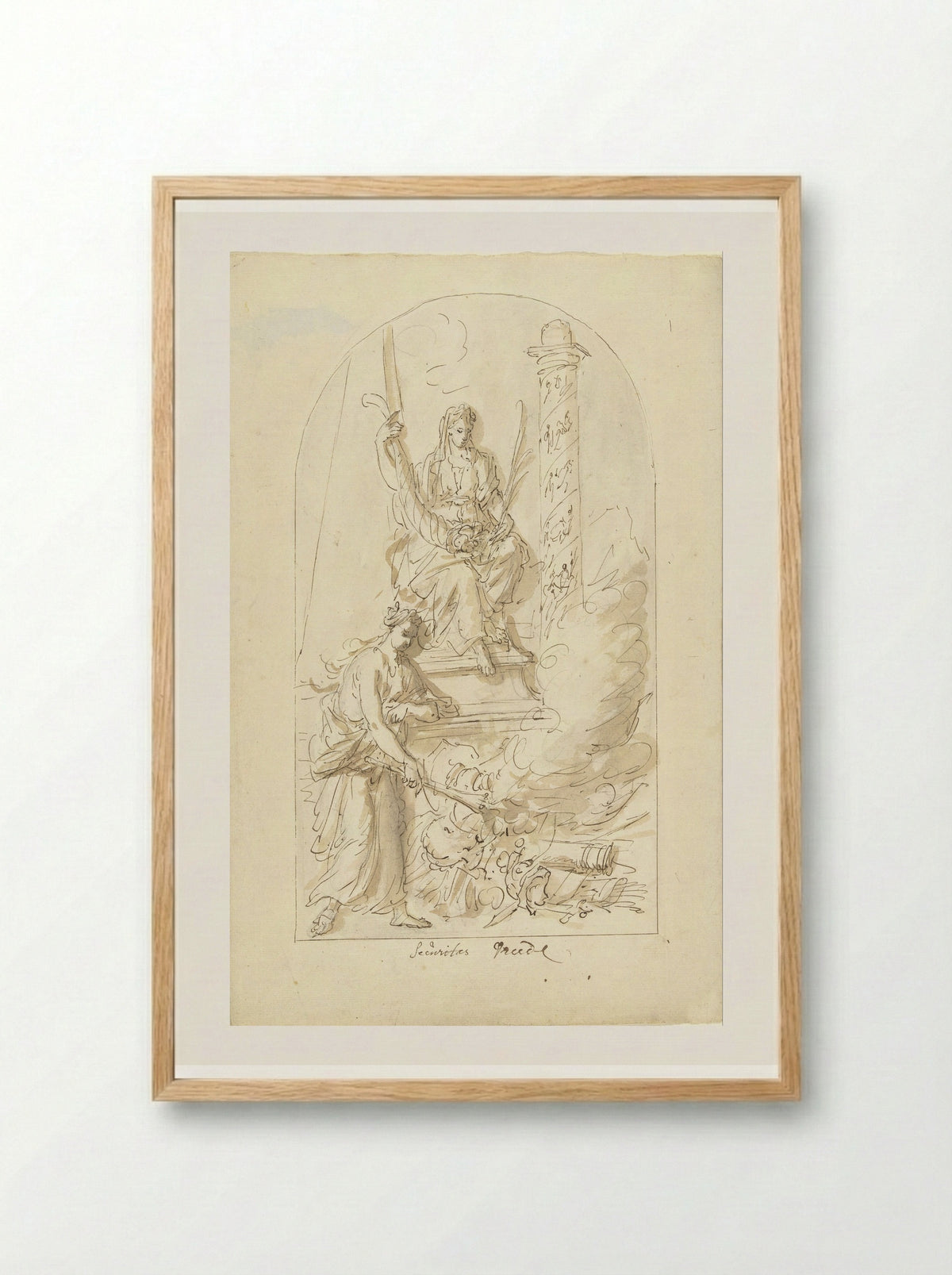 Allegorie op de Vrede - Elias van Nijmegen - Framed Print Wood
