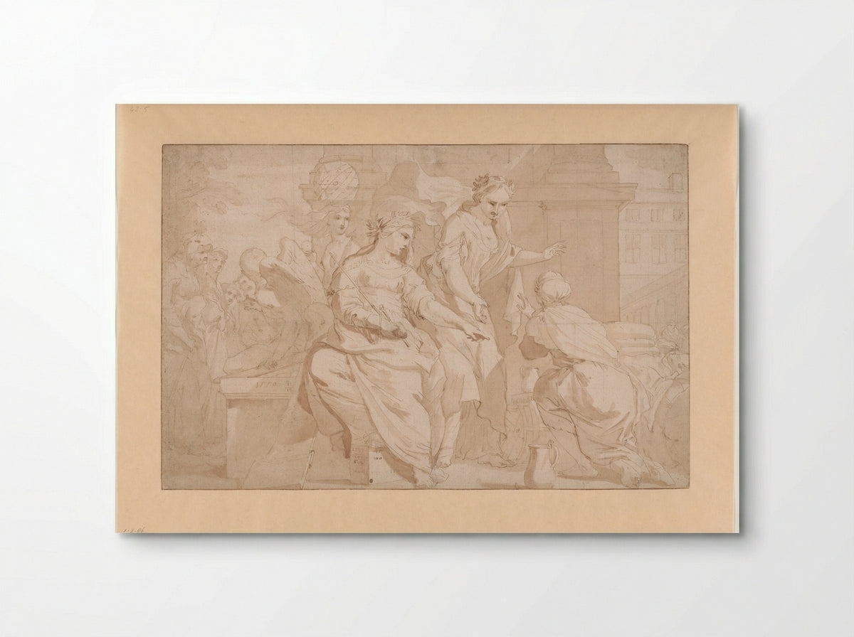 Allegorie op de verzorging in het Oudemannen- en vrouwengasthuis - Barend Graat - Poster