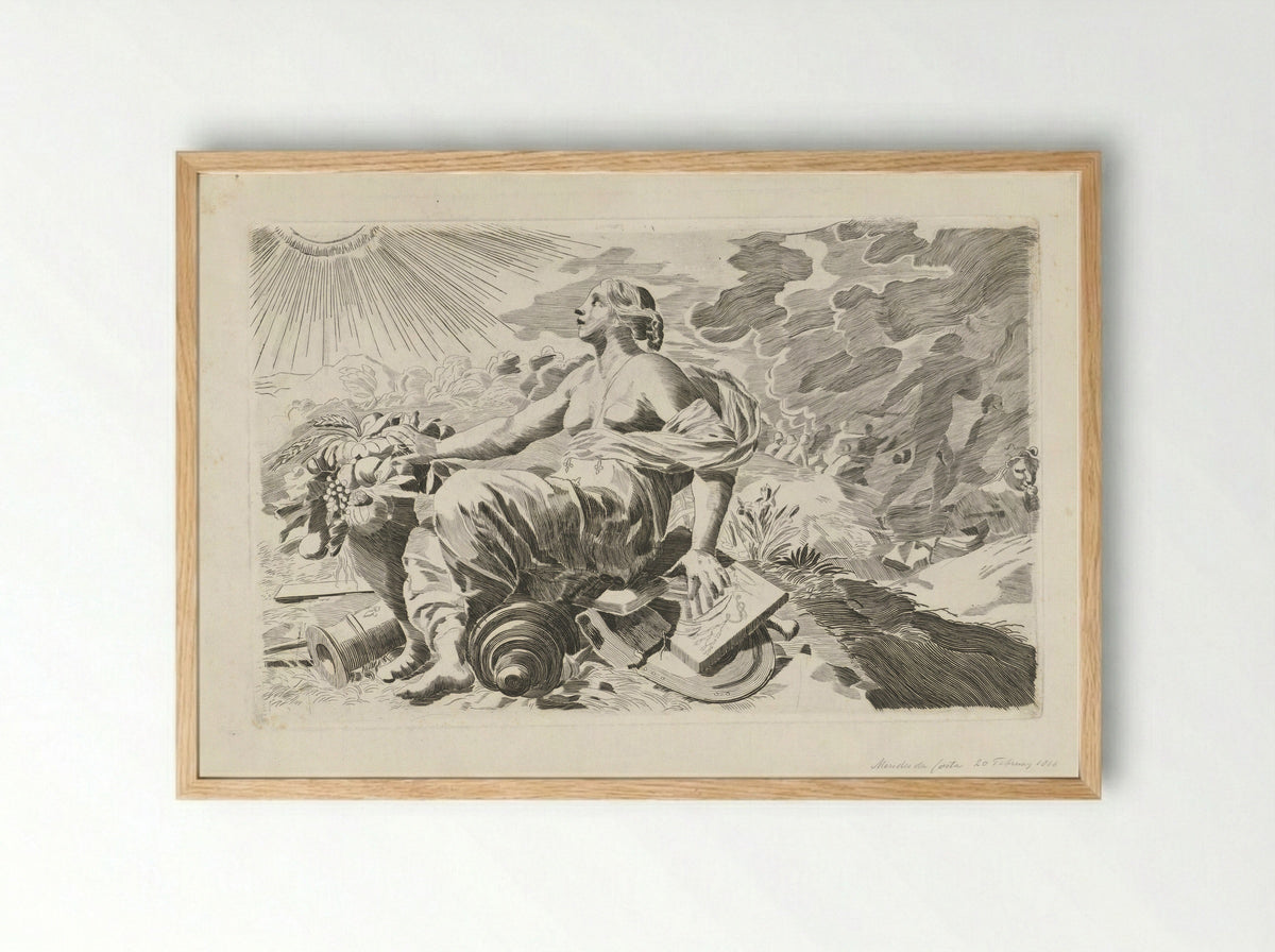 Allegorie op de voorspoed van een kardinaal - Samuel Henri Mendes da Costa - Framed Print Wood