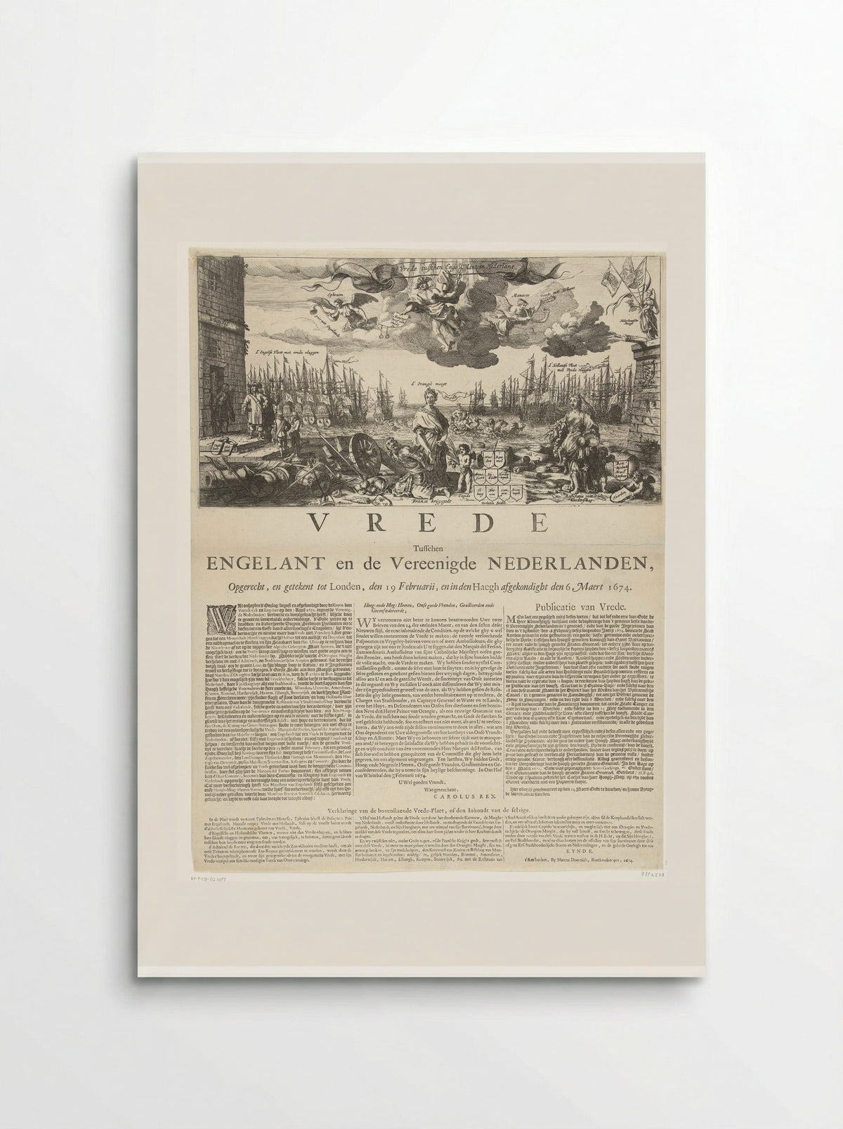 Allegorie op de vrede met Engeland - Salomon Savery - Poster