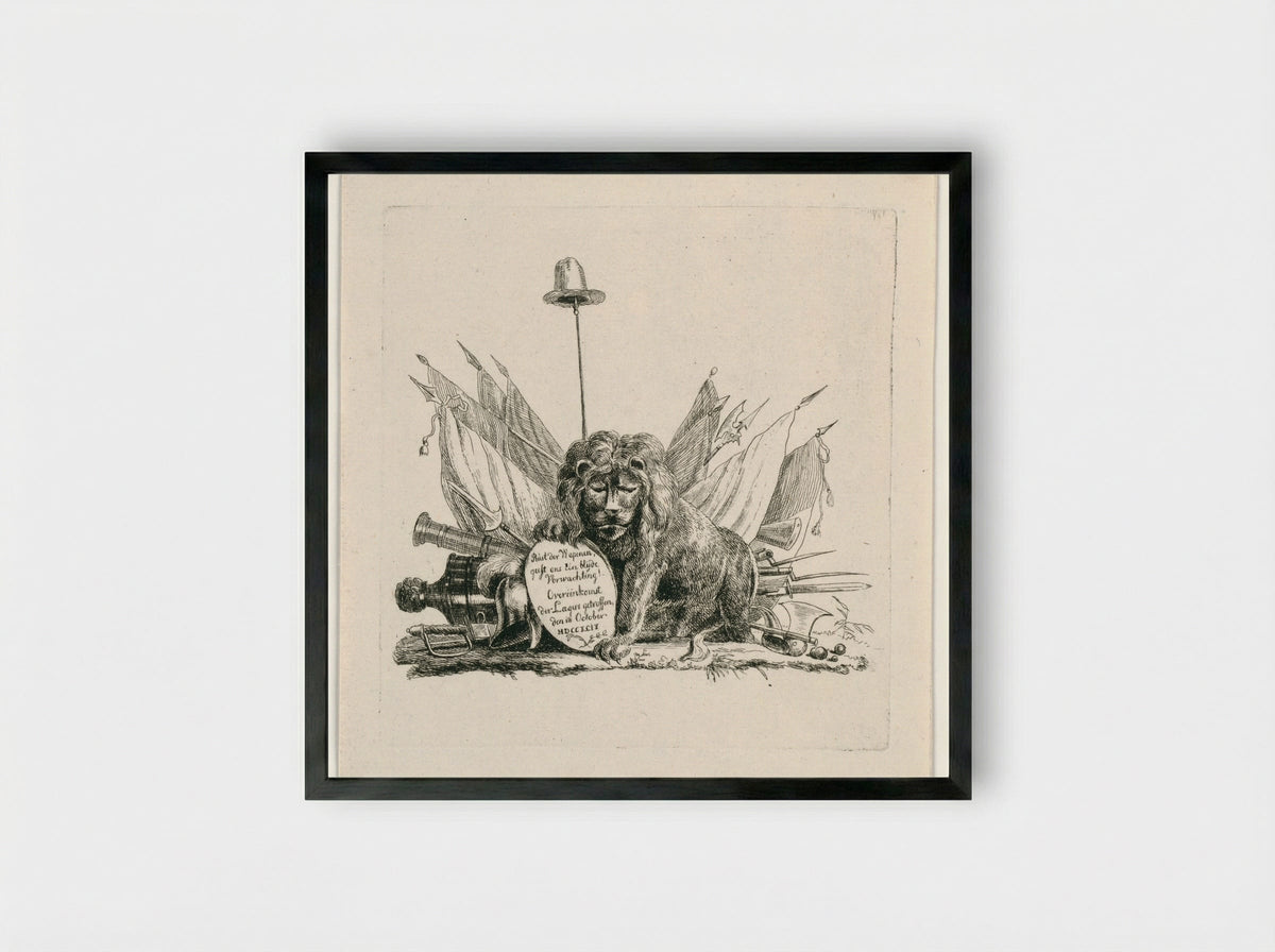 Allegorie op de wapenstilstand van 18 oktober 1794 - Pieter Gerardus van Os - Framed Print Black