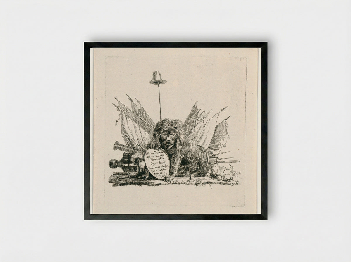 Allegorie op de wapenstilstand van 18 oktober 1794 - Pieter Gerardus van Os - Framed Print Black
