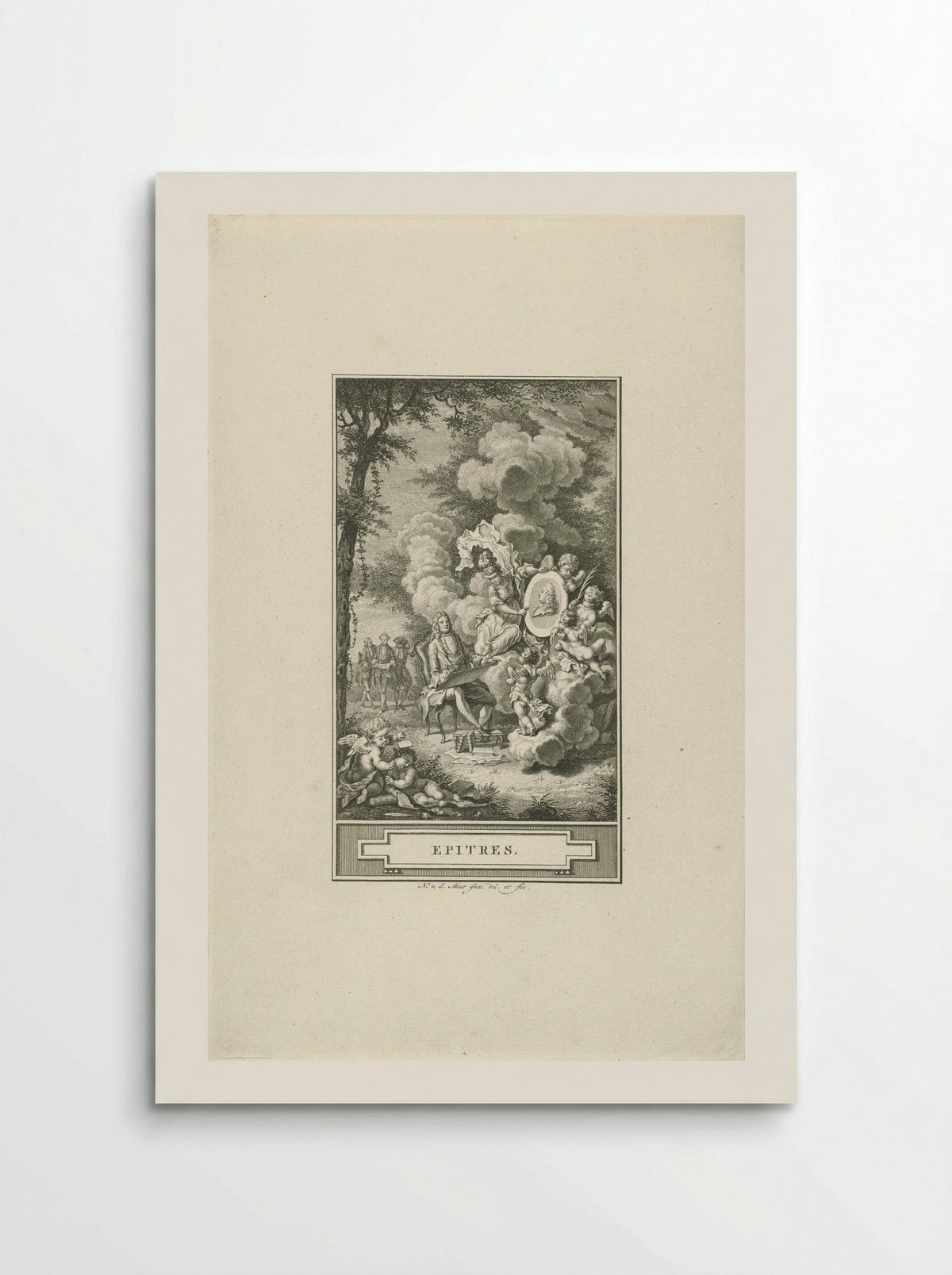 Allegorie op de werken van Nicholas Boileau-Despréaux - Daniël Jean Changuion - Poster