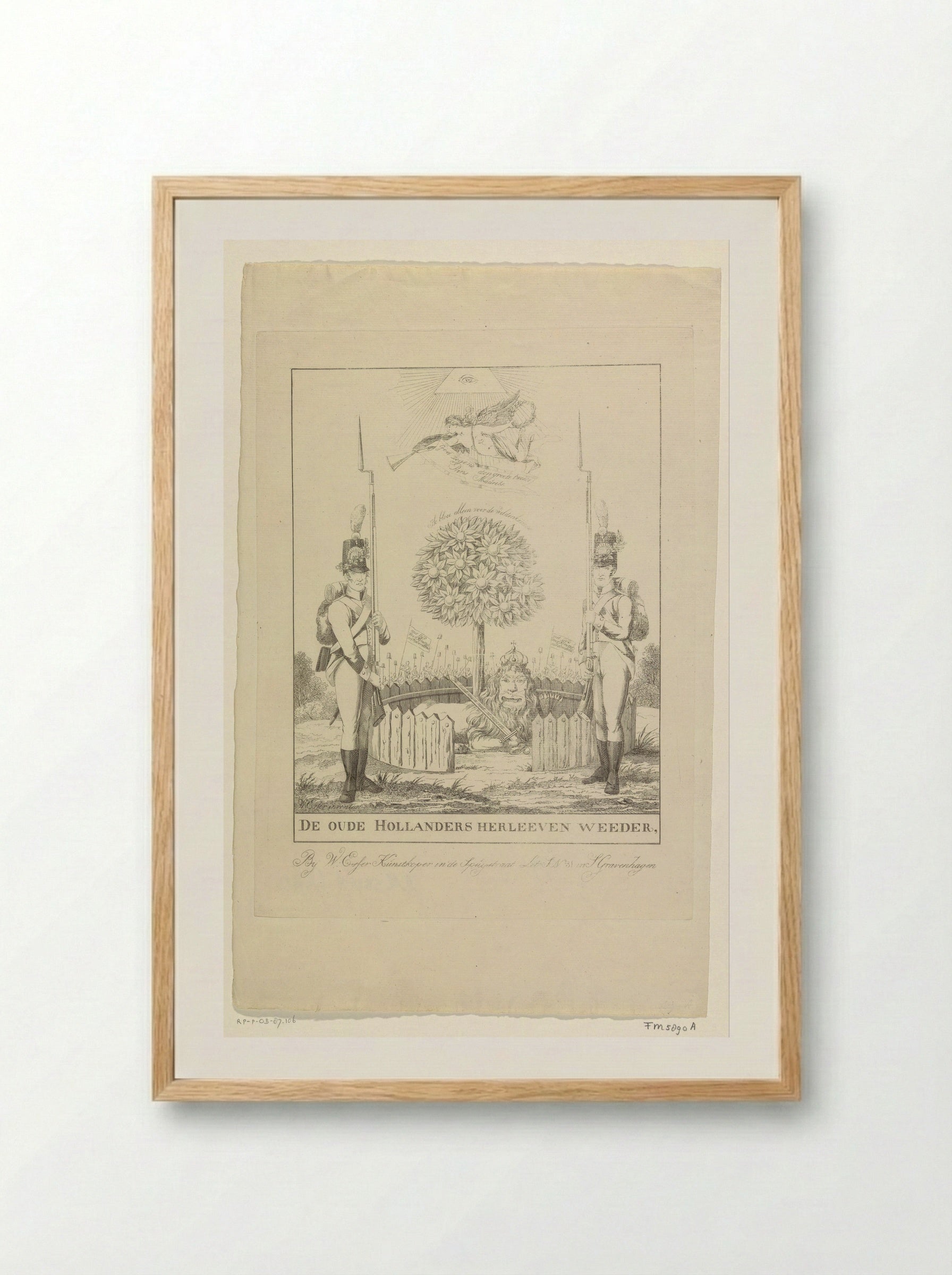 Allegorie op het herstel van Nederland - Wijnand Esser - Framed Print Wood