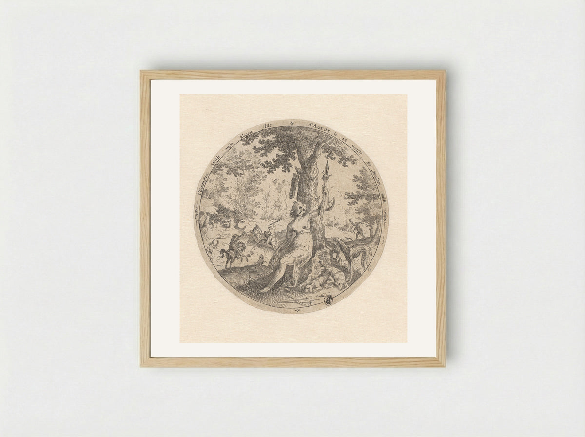 Allegorie van de Aarde - Claes Jansz. Visscher (II) - Framed Print Wood