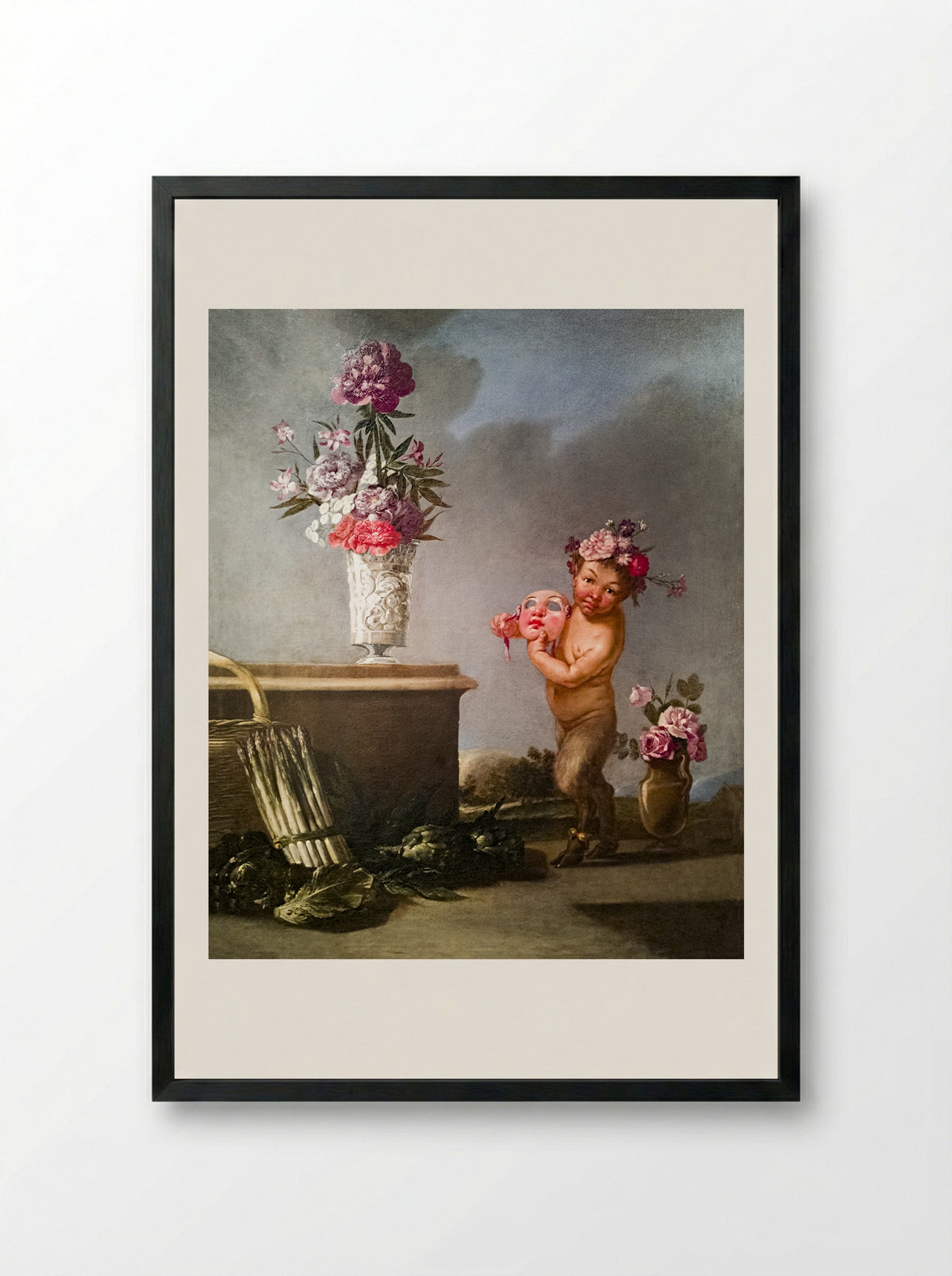 Allegory of Air - Giulio Carpioni - Framed Print Black