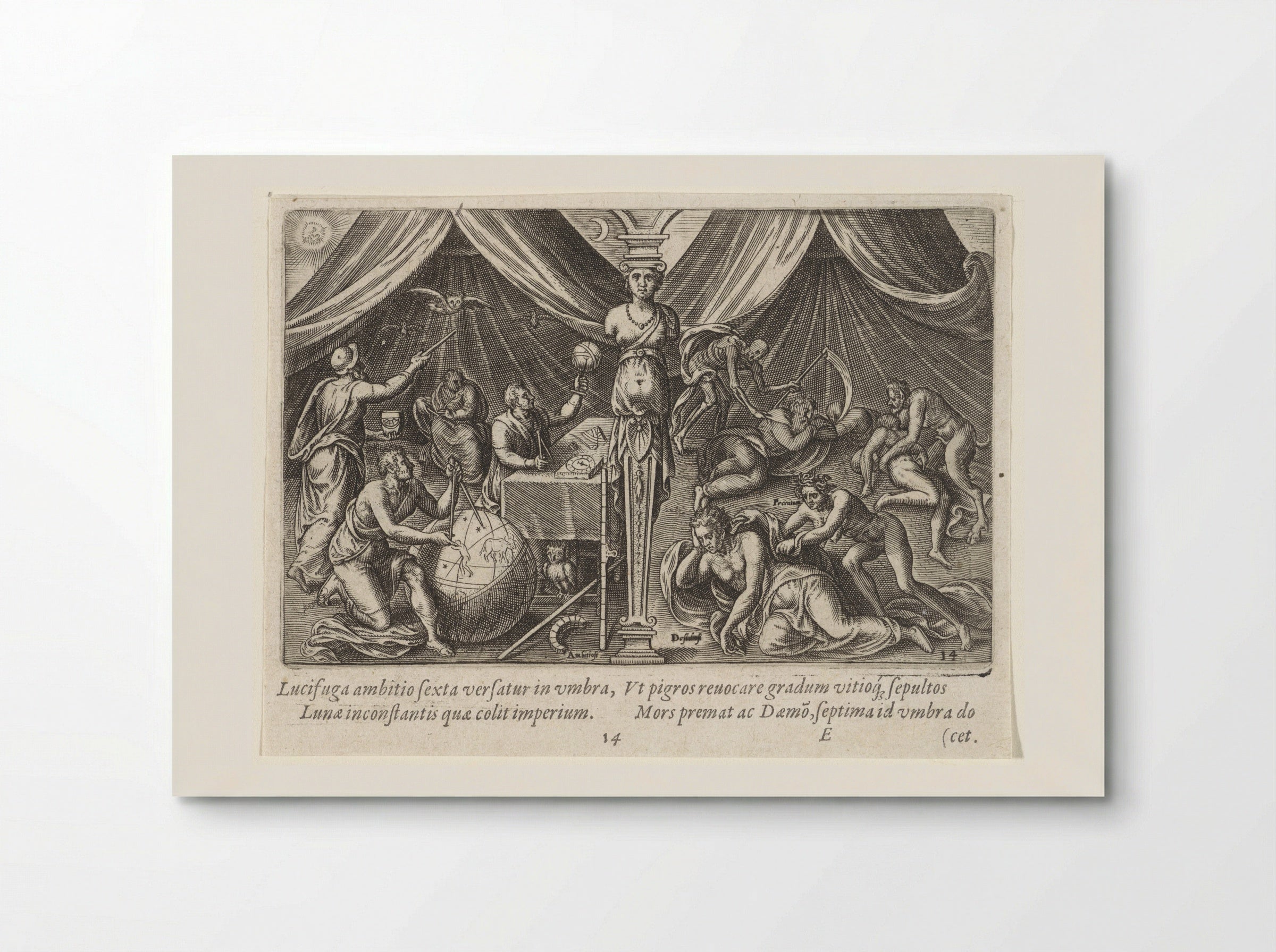 Allegory of Ambition and Sloth - Philips Galle - Poster