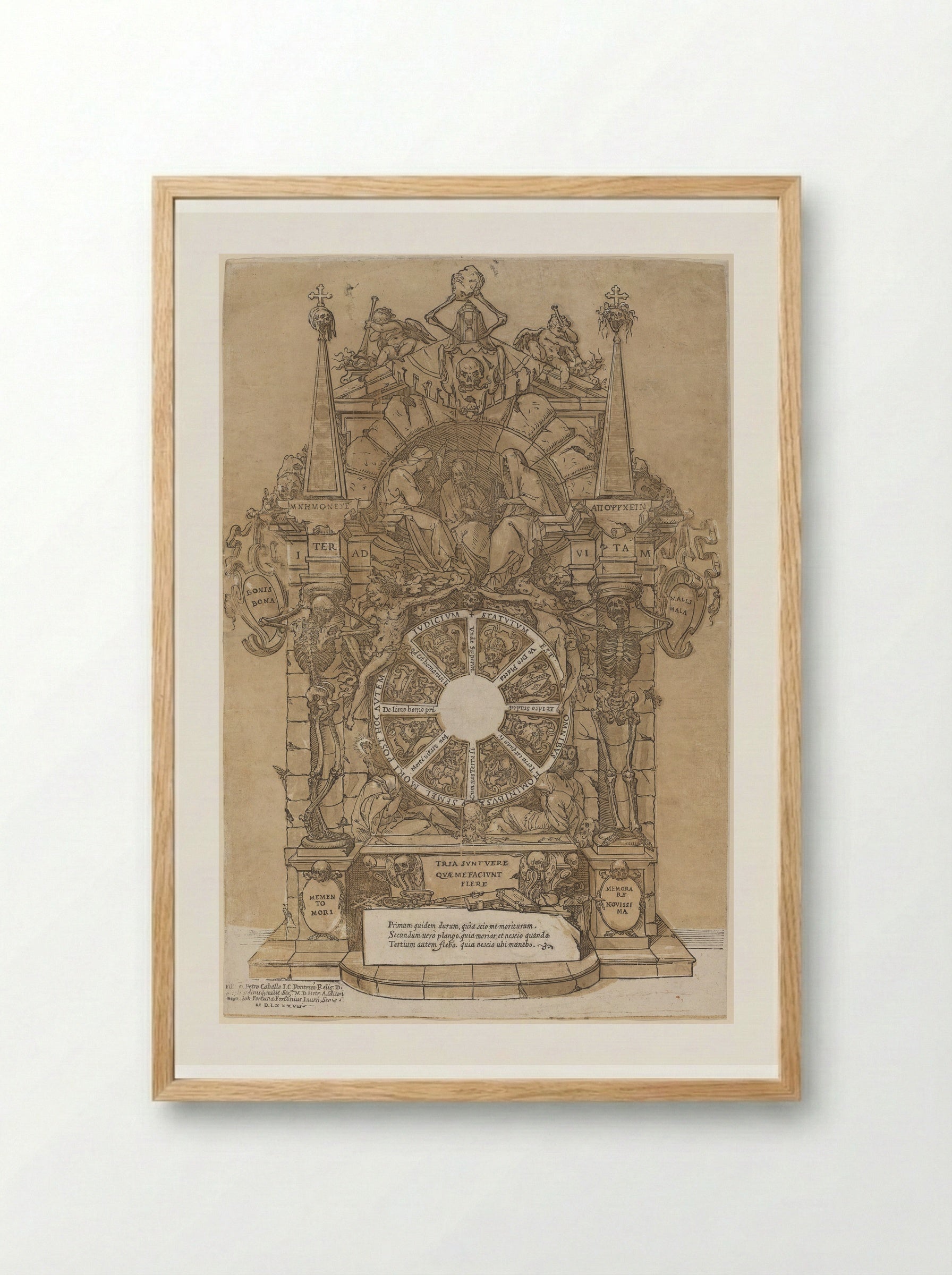 Allegory of Death - Andrea Andreani - Framed Print Wood