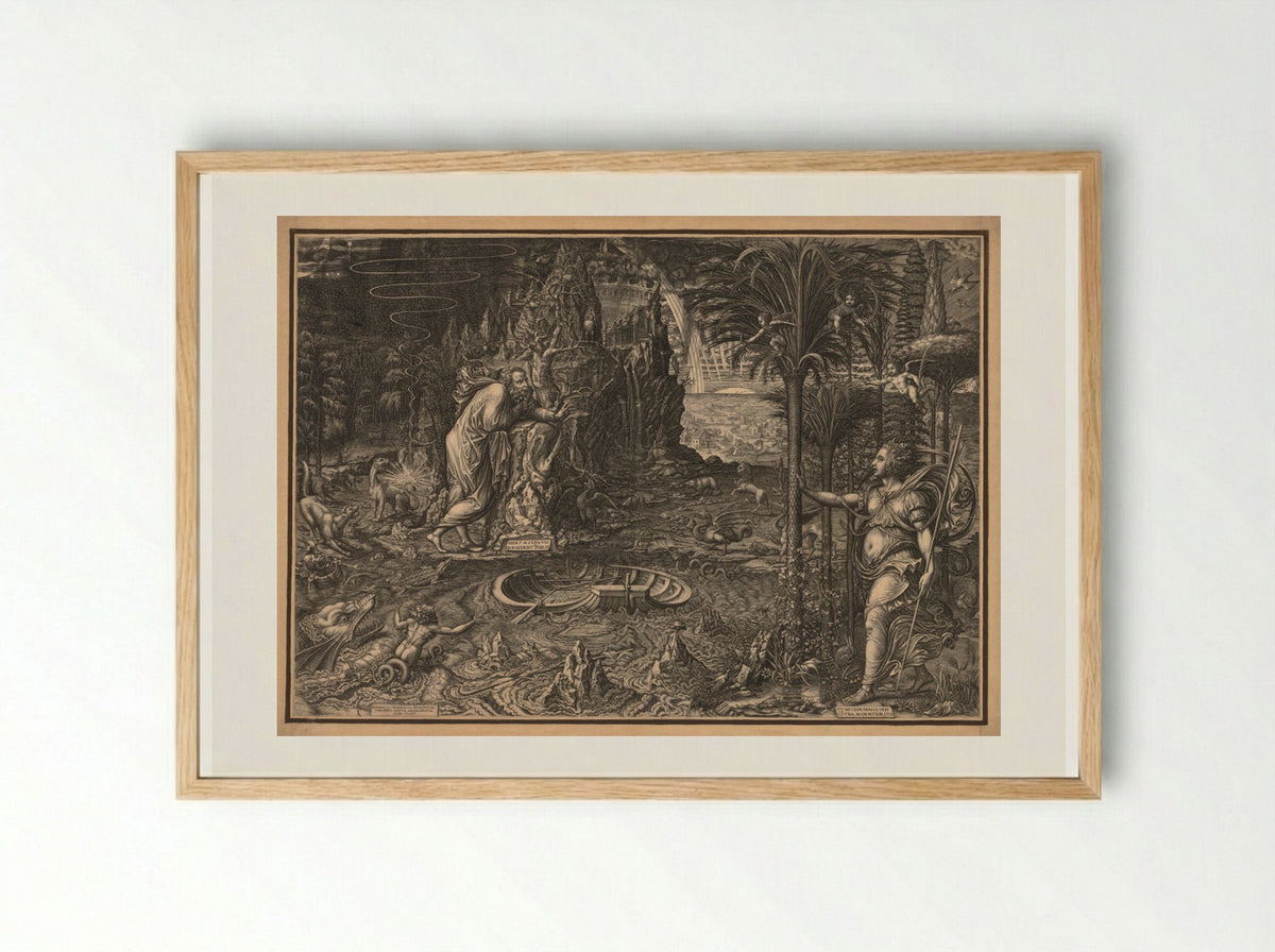 Allegory of Life - Giorgio Ghisi - Framed Print Wood