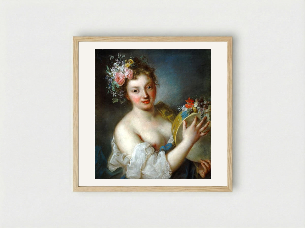 Allegory of Music - Rosalba Carriera - Framed Print Wood