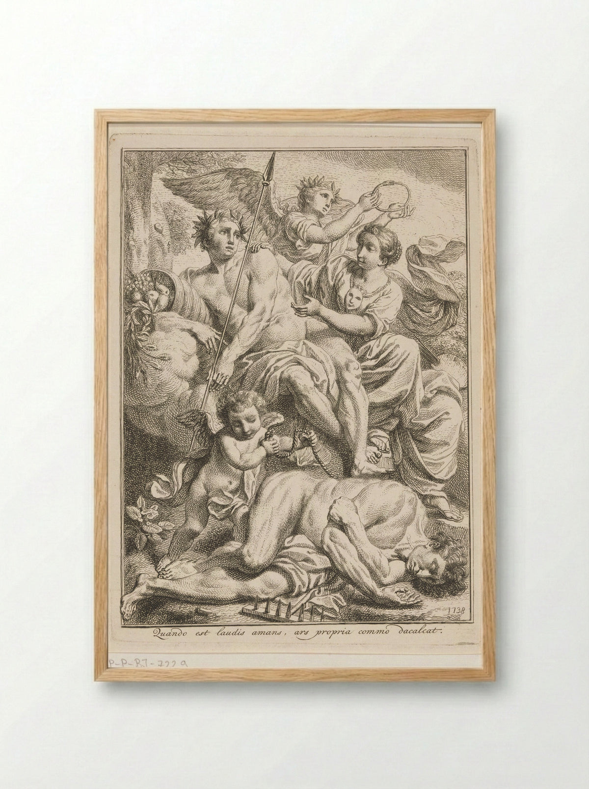 Allegory of Painting Crowned by Eternity - Louis Fabritius Dubourg - Framed Print Wood