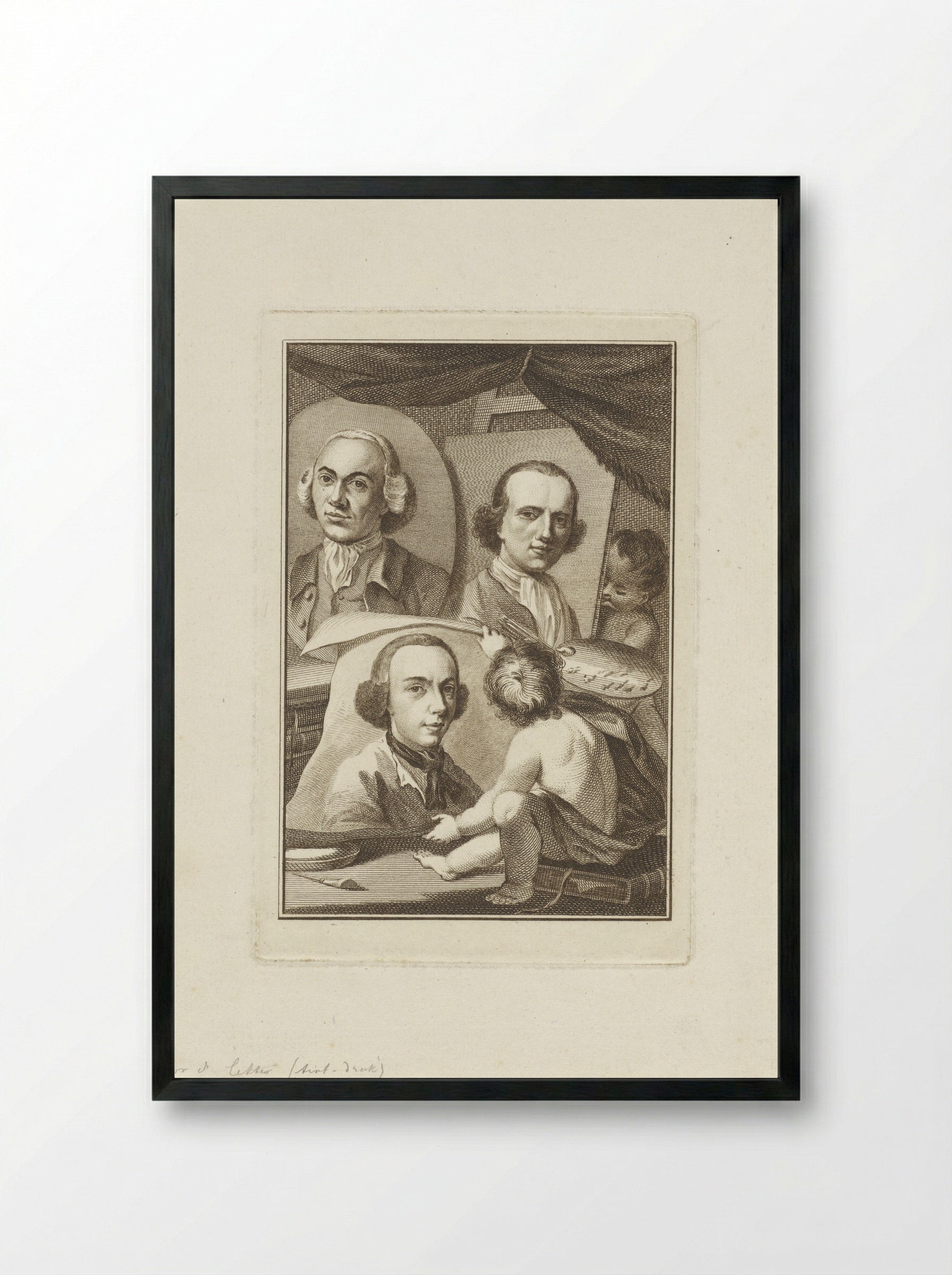 Allegory of Painting - Izaak Schmidt - Framed Print Black