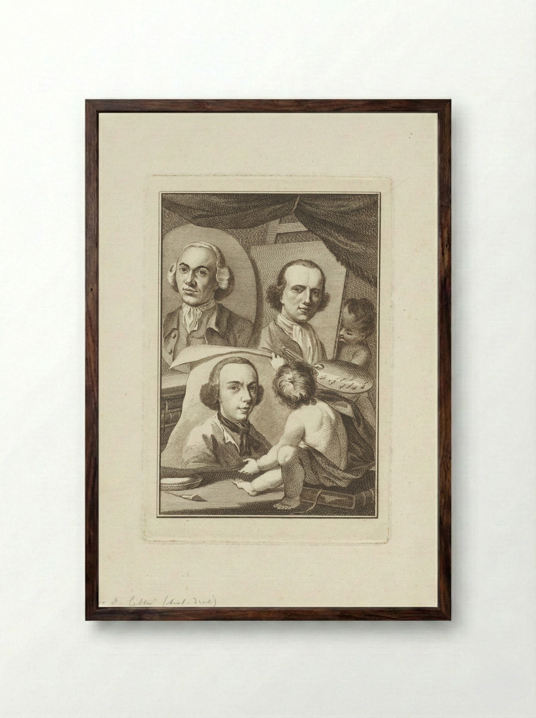 Allegory of Painting - Izaak Schmidt - Framed Print Dark Wood