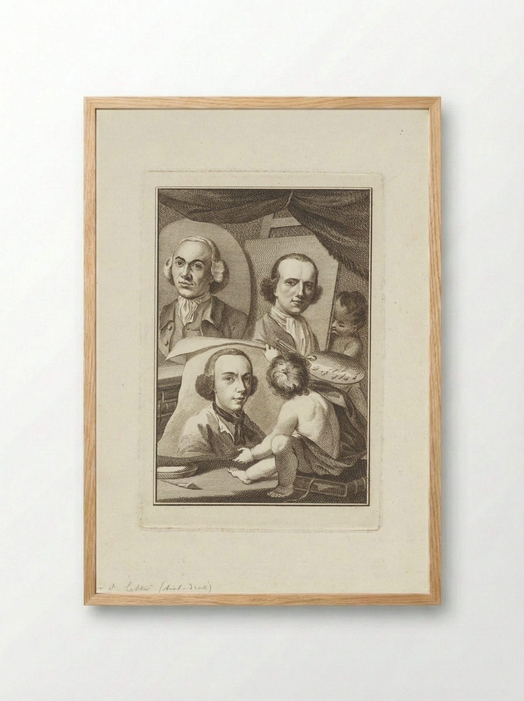 Allegory of Painting - Izaak Schmidt - Framed Print Wood