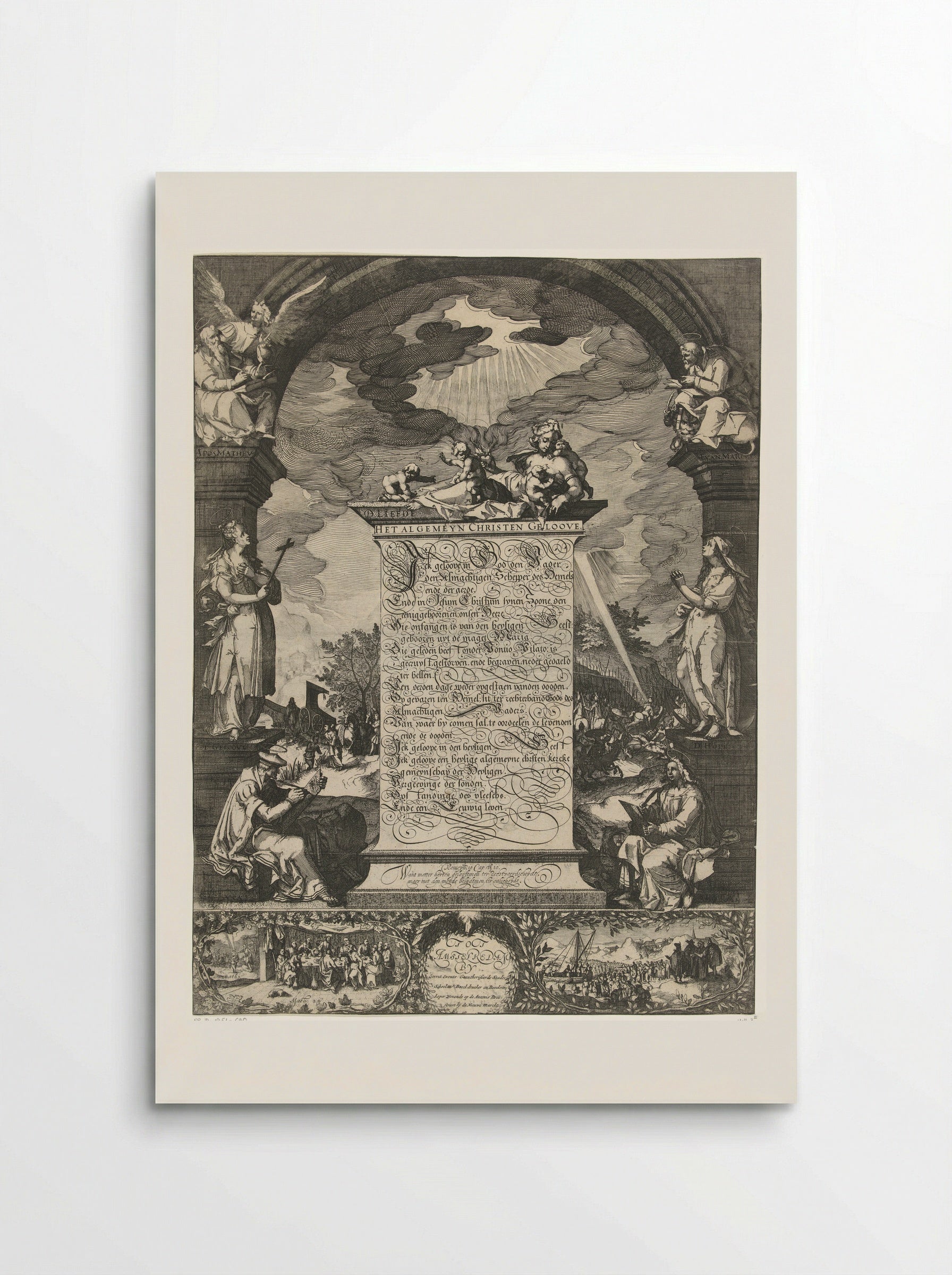 Allegory of the Apostles' Creed with the Four Evangelists - Simon Frisius - Poster