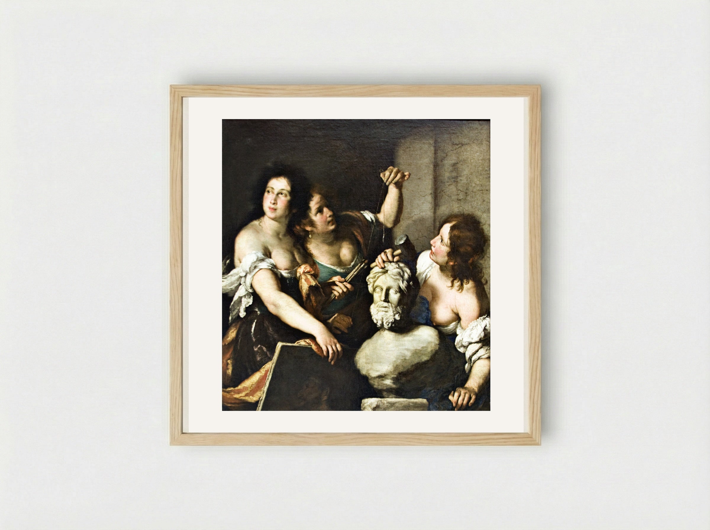 Allegory of the Arts - Bernardo Strozzi - Framed Print Wood