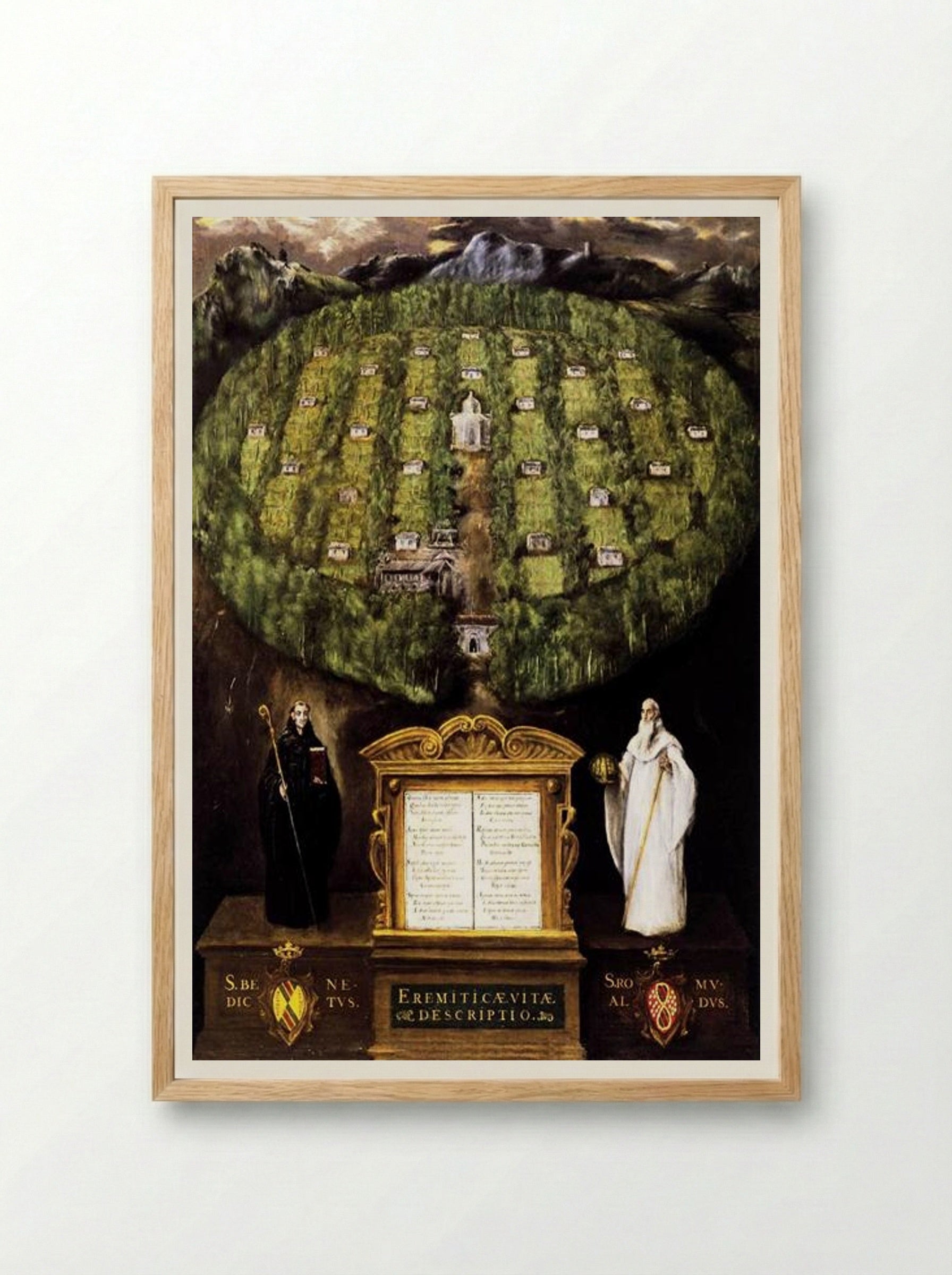 Allegory of the Camaldolese Order - El Greco - Framed Print Wood