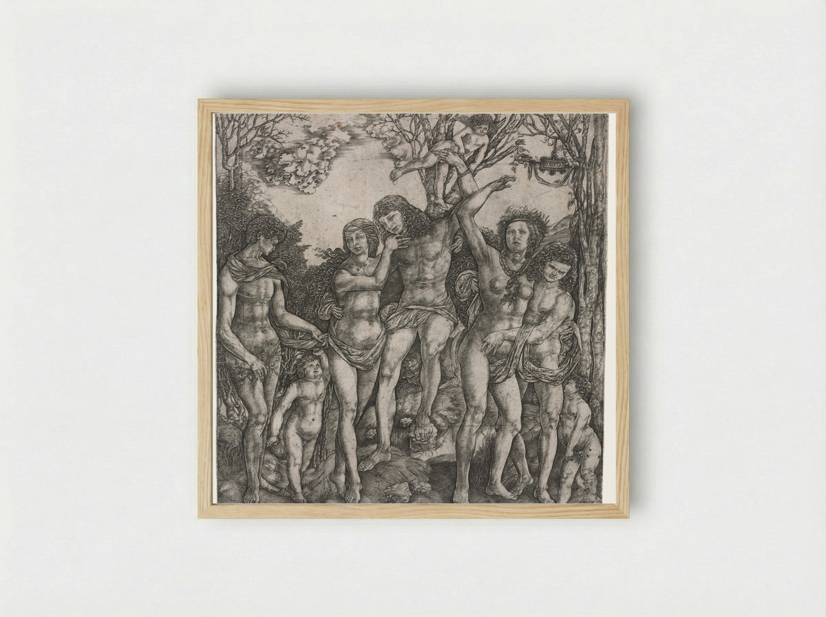 Allegory of the Power of Love - Cristofano Robetta - Framed Print Wood