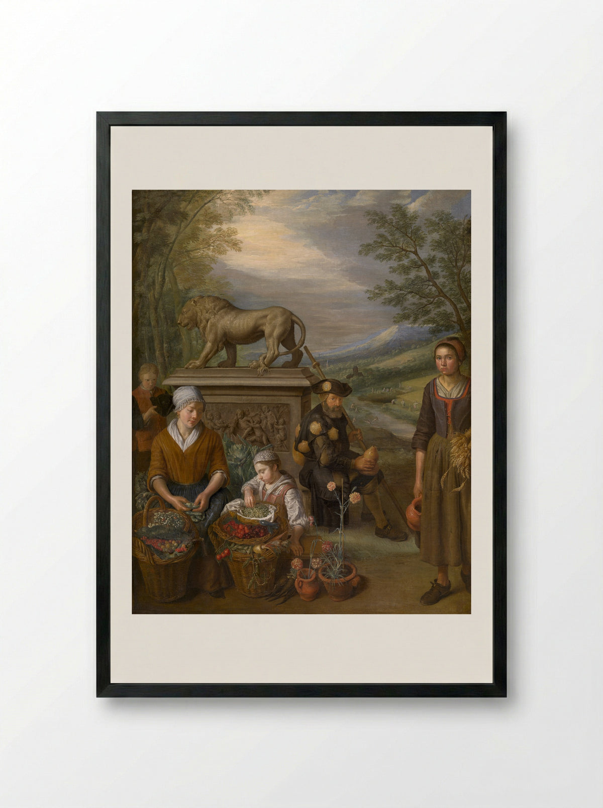 Allegory of the Seasons - Peeter Snijers - Framed Print Black