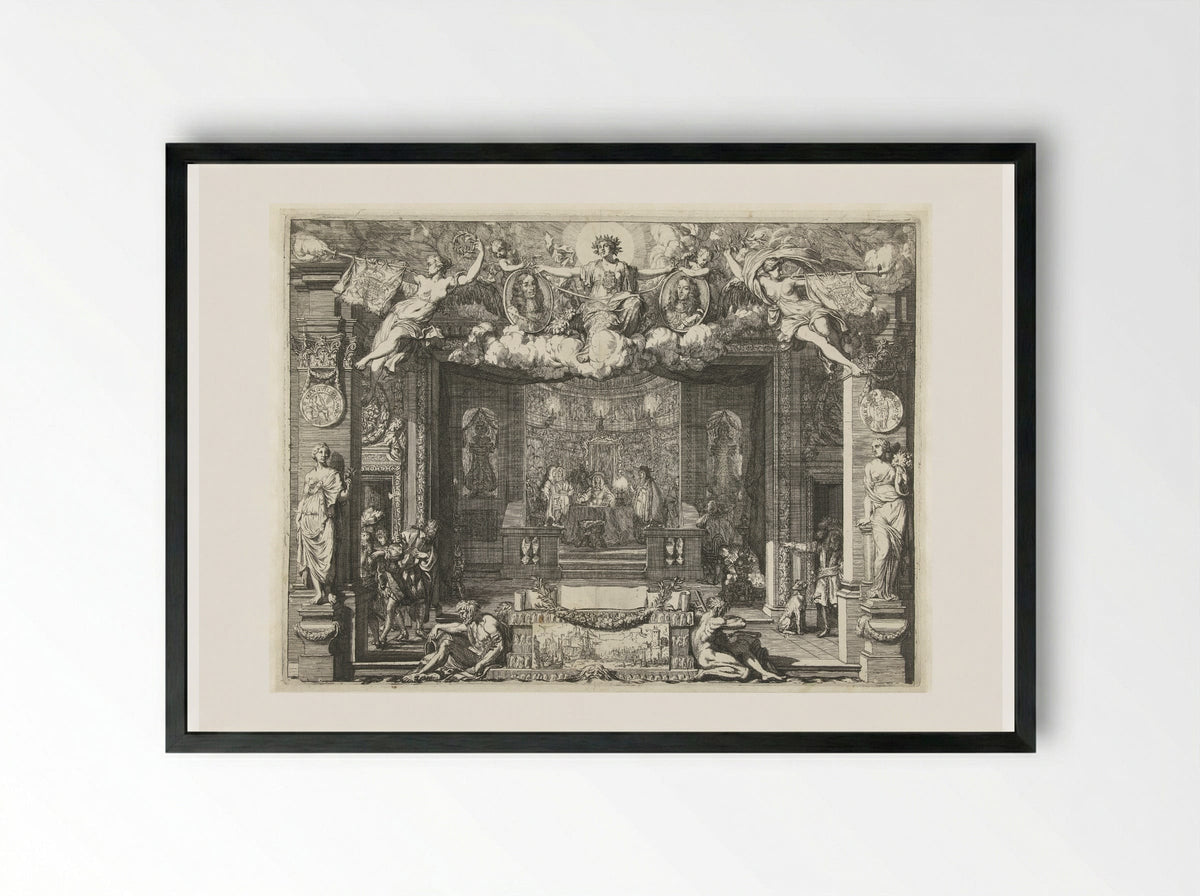 Allegory of the Treaty of Westminster - Gerard de Lairesse - Framed Print Black