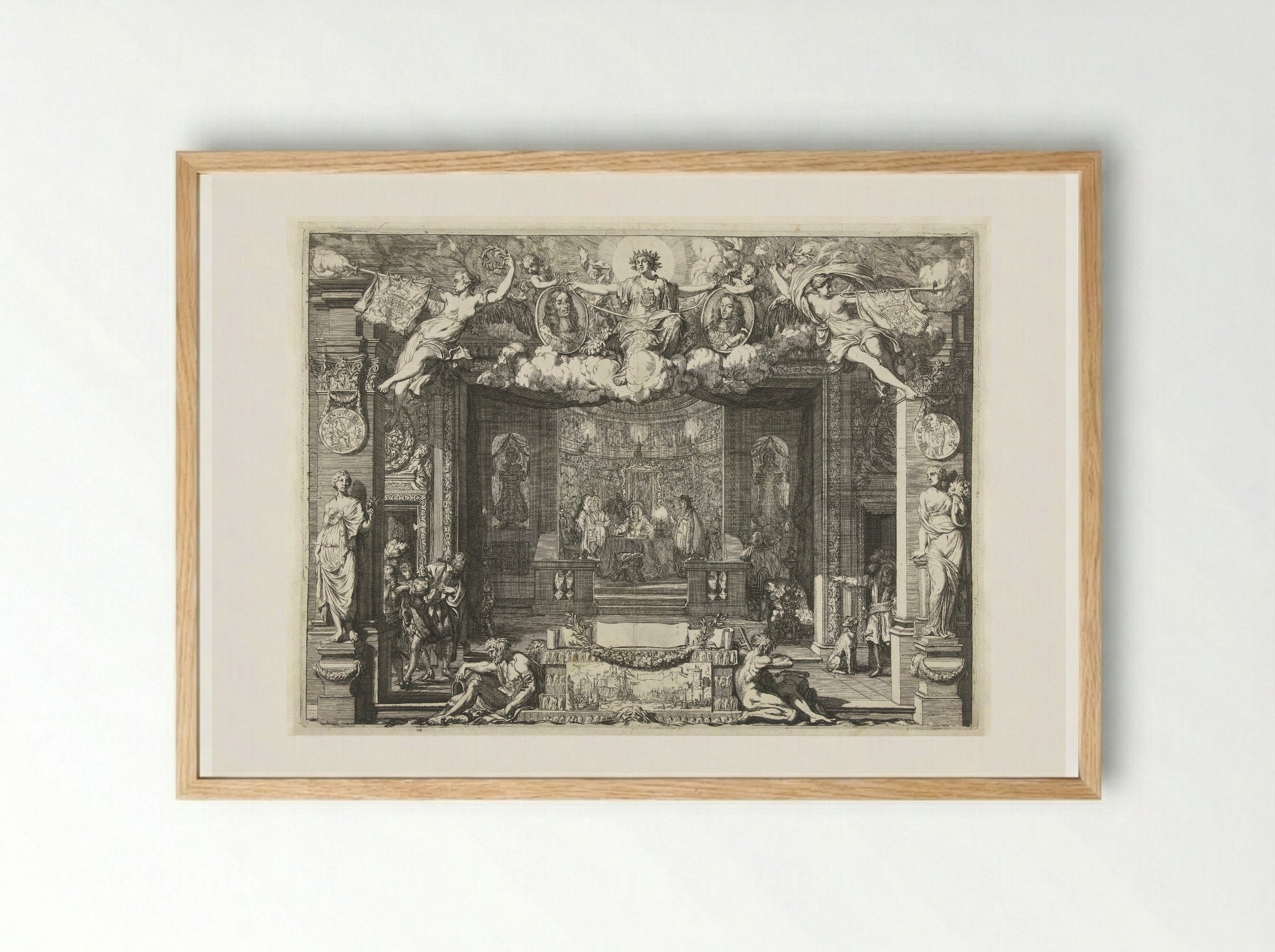 Allegory of the Treaty of Westminster - Gerard de Lairesse - Framed Print Wood
