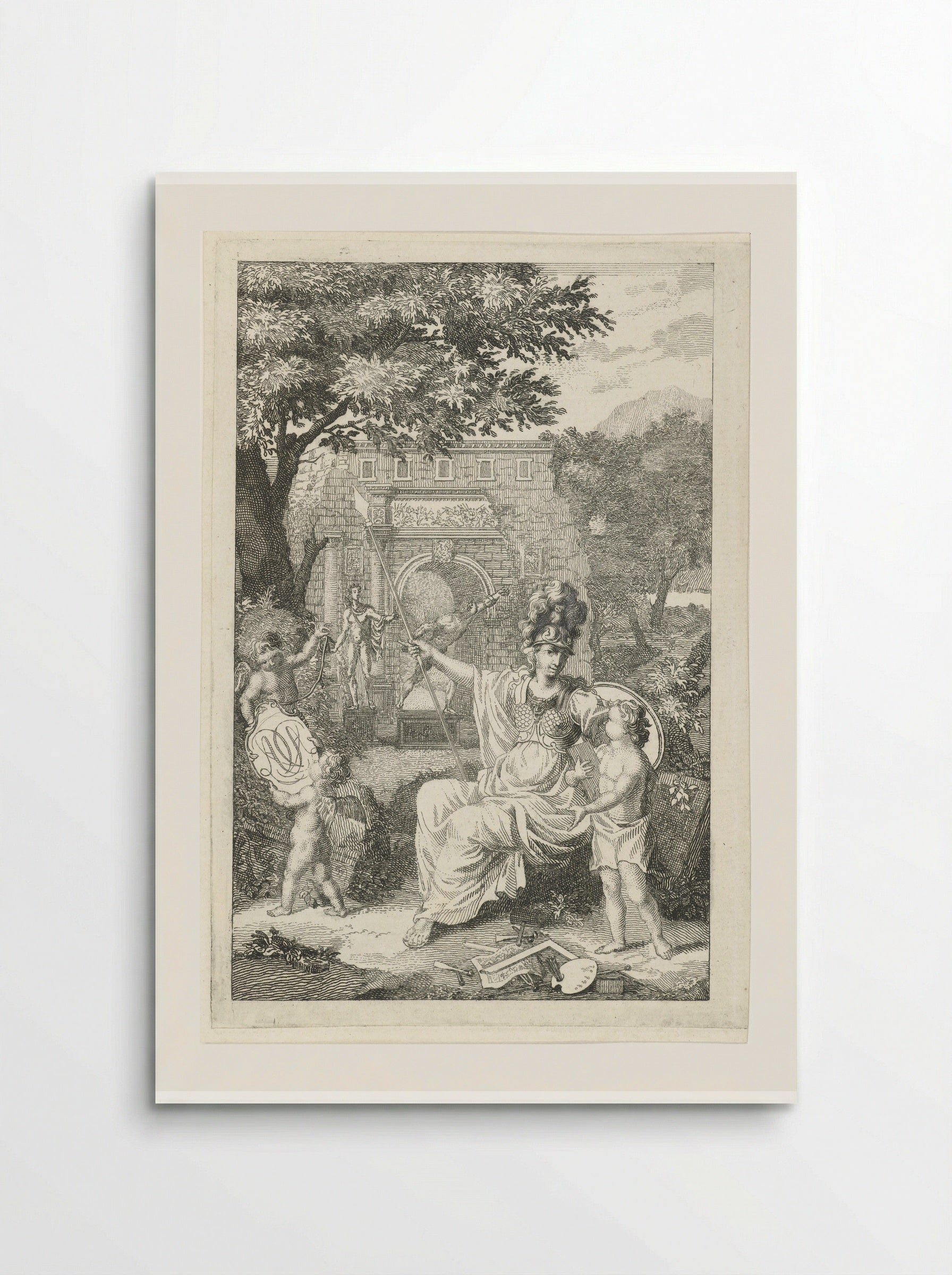 Allegory with Minerva as Patroness of the Arts - Abraham Delfos - Poster