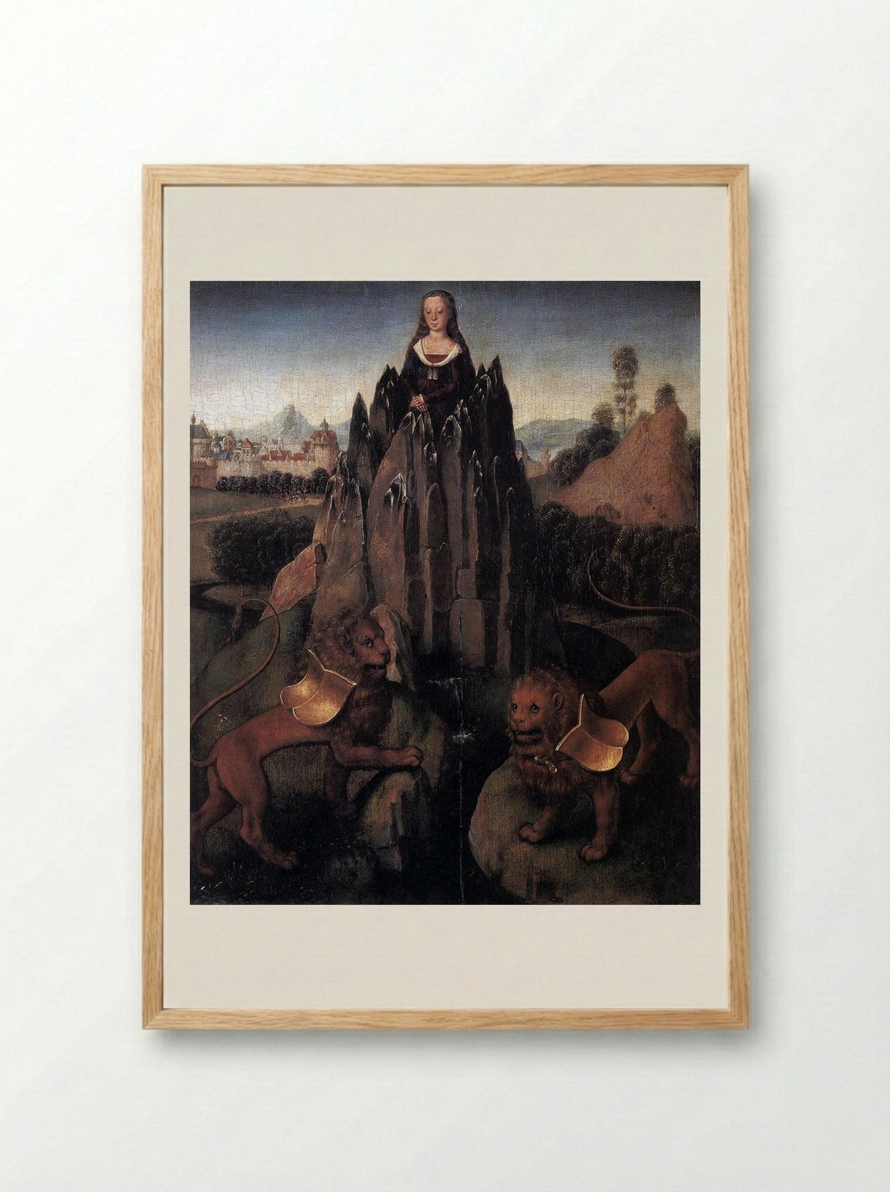 Allegory with a Virgin - Hans Memling - Framed Print Wood