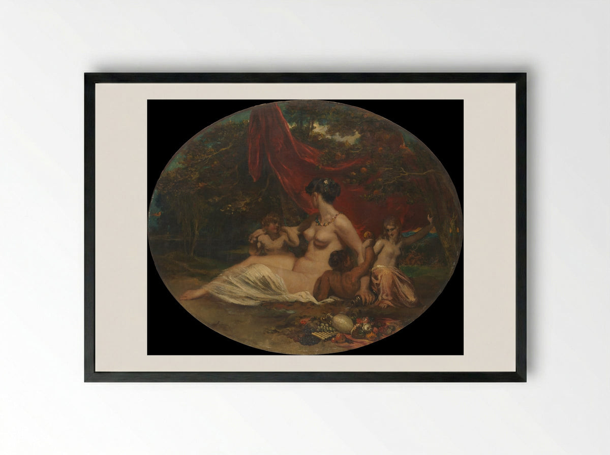 Allegory - William Etty - Framed Print Black