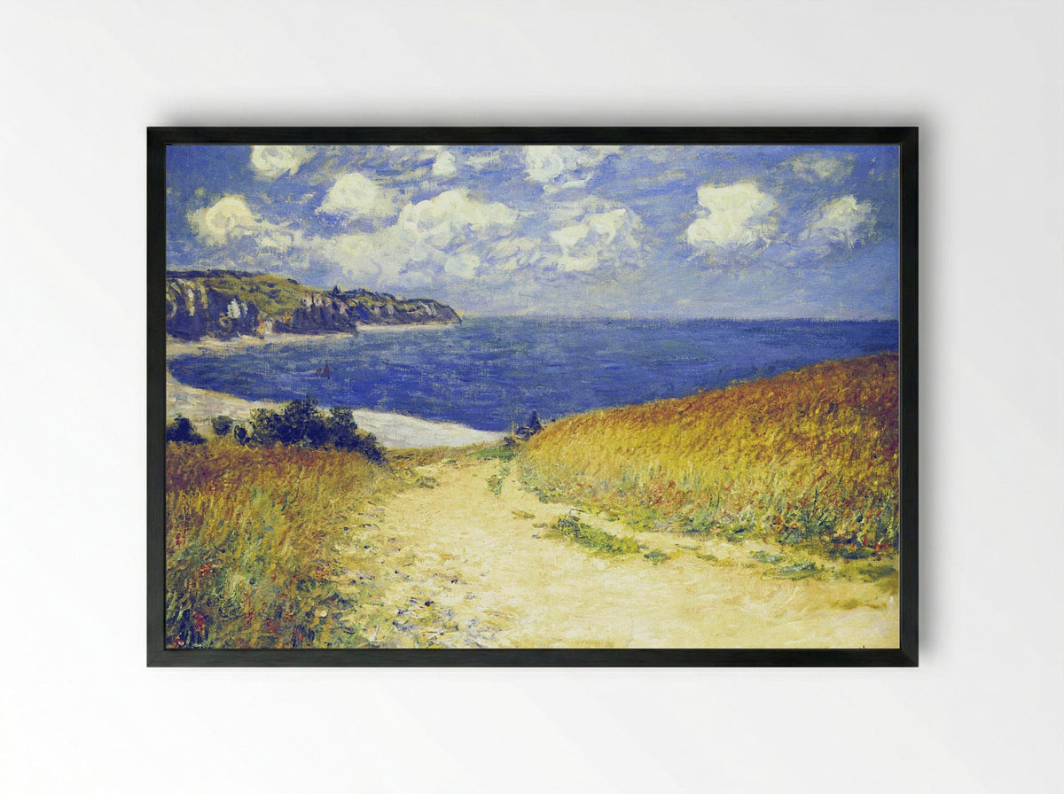 Alley near Pourville - Claude Monet - Framed Print Black