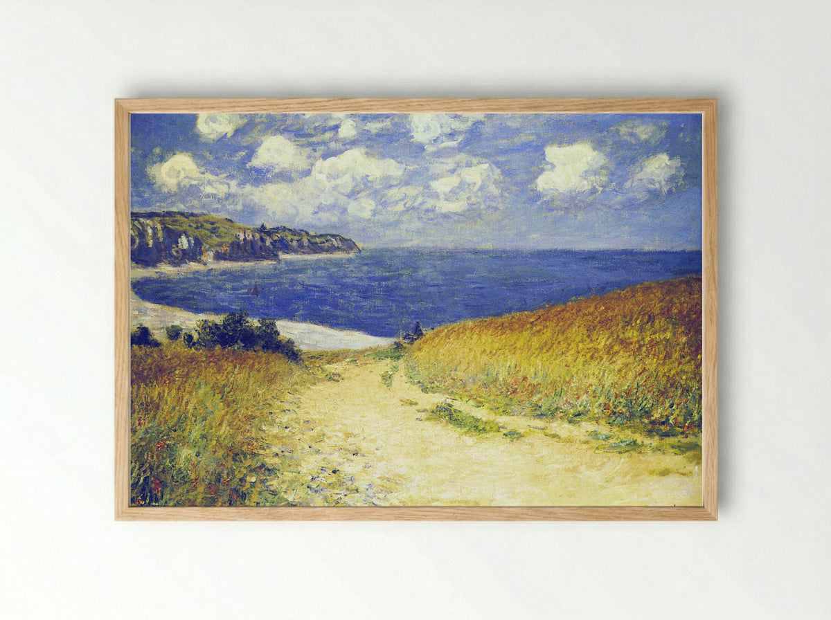 Alley near Pourville - Claude Monet - Framed Print Wood