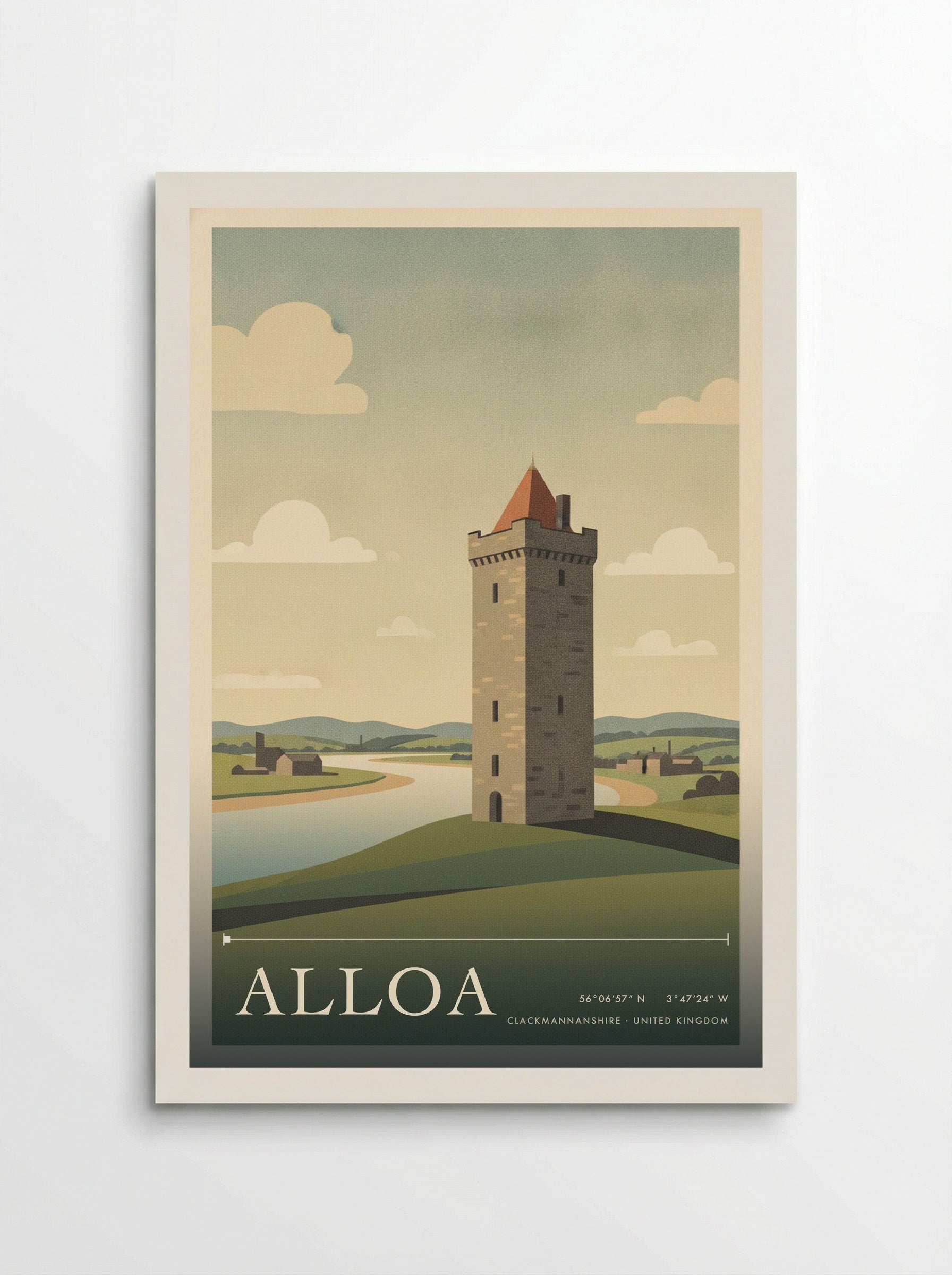 Alloa Clackmannanshire United Kingdom Travel Poster - Poster