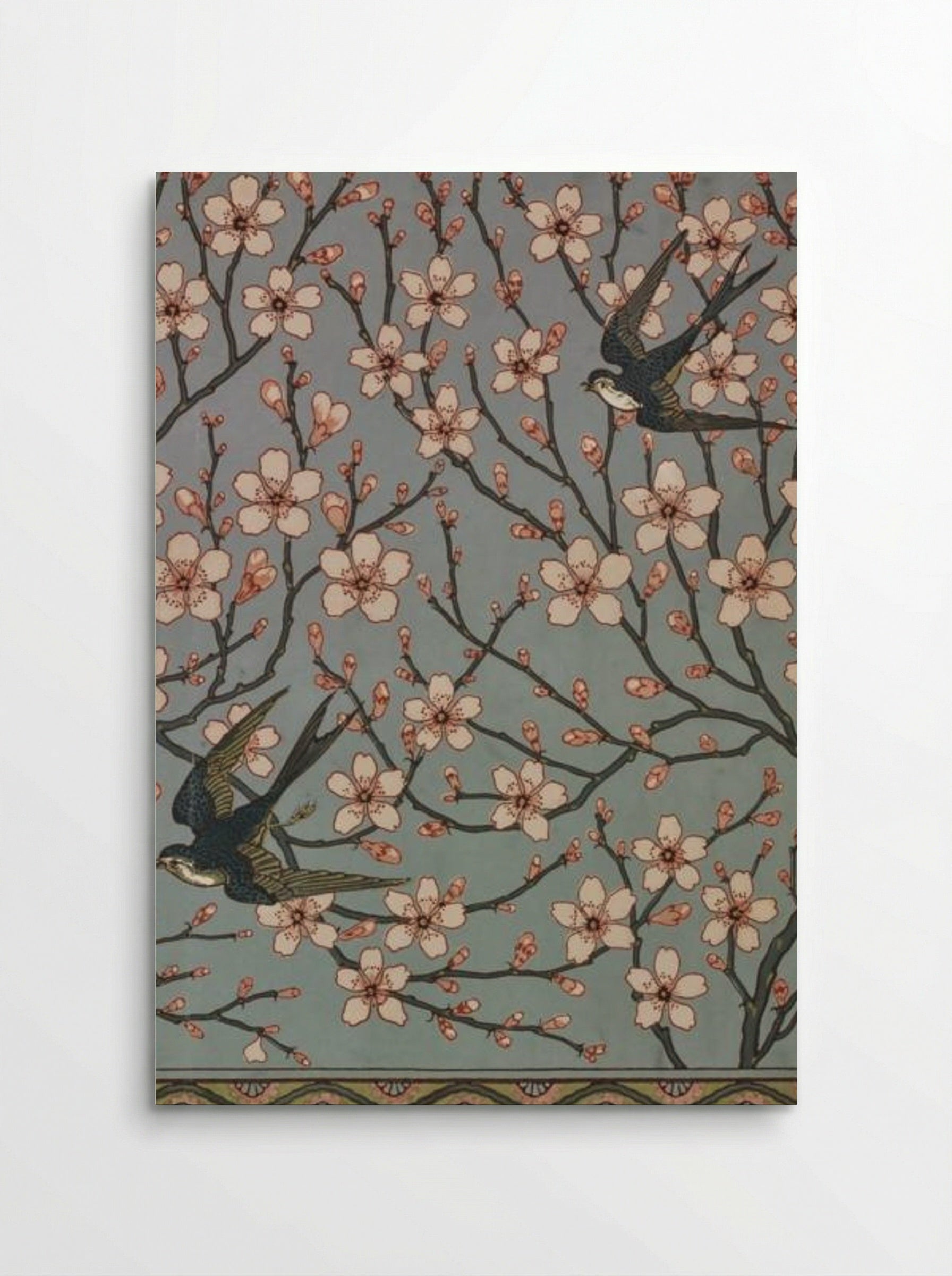 Almond Blossom and Swallow (Wallpaper Design) - Walter Crane - Poster