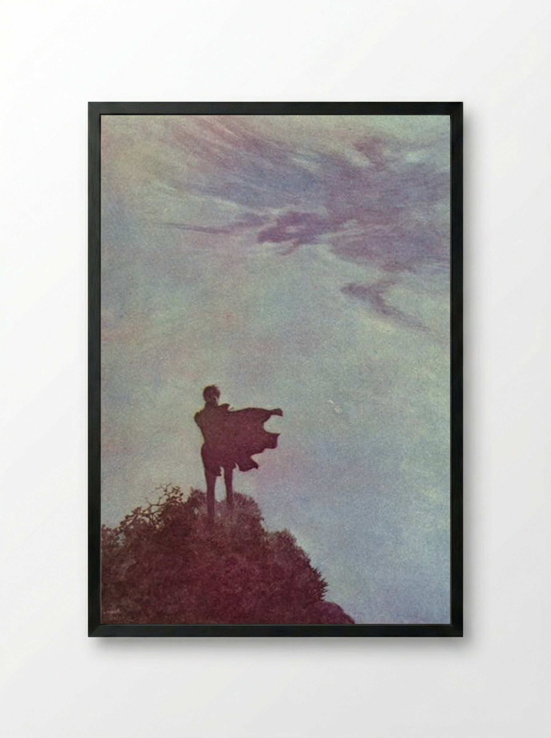 Alone - Edmund Dulac - Framed Print Black