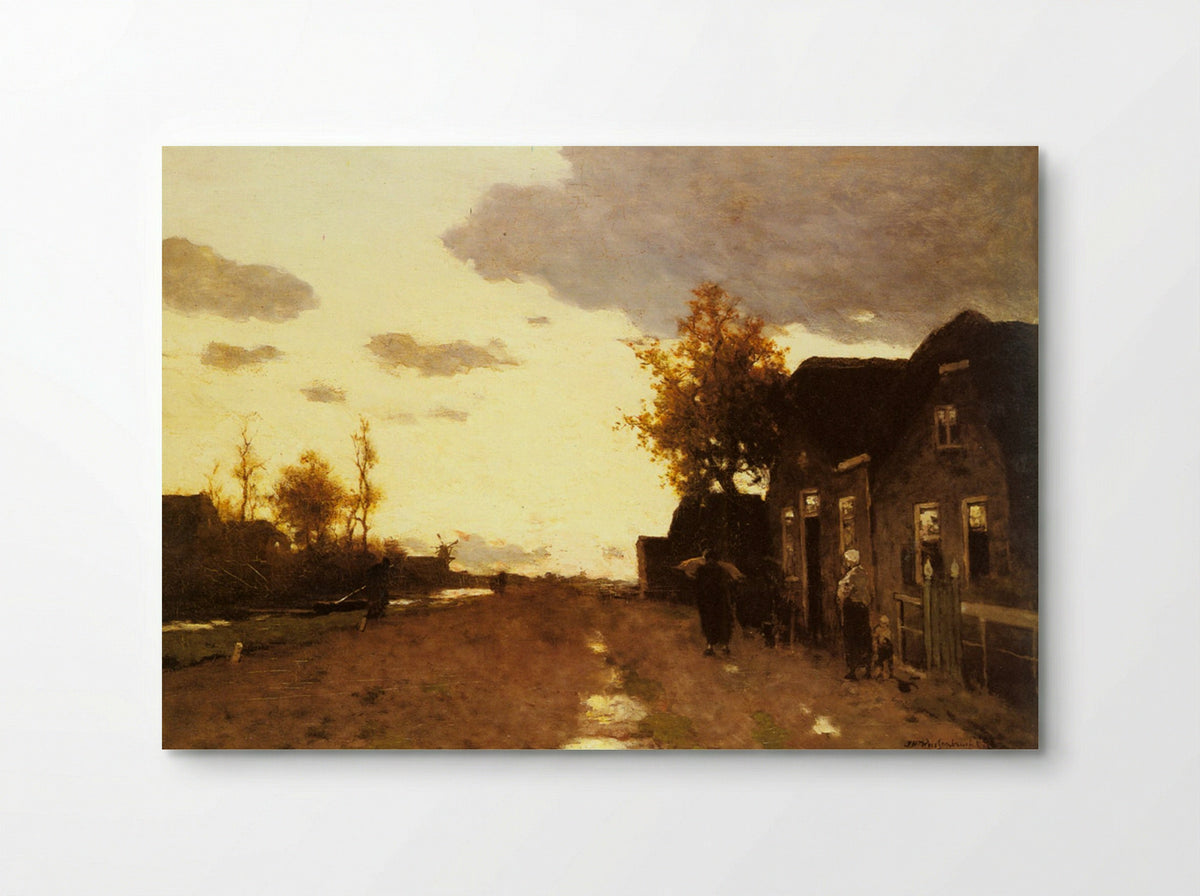 Along the Canal - Johan Hendrik Weissenbruch - Poster