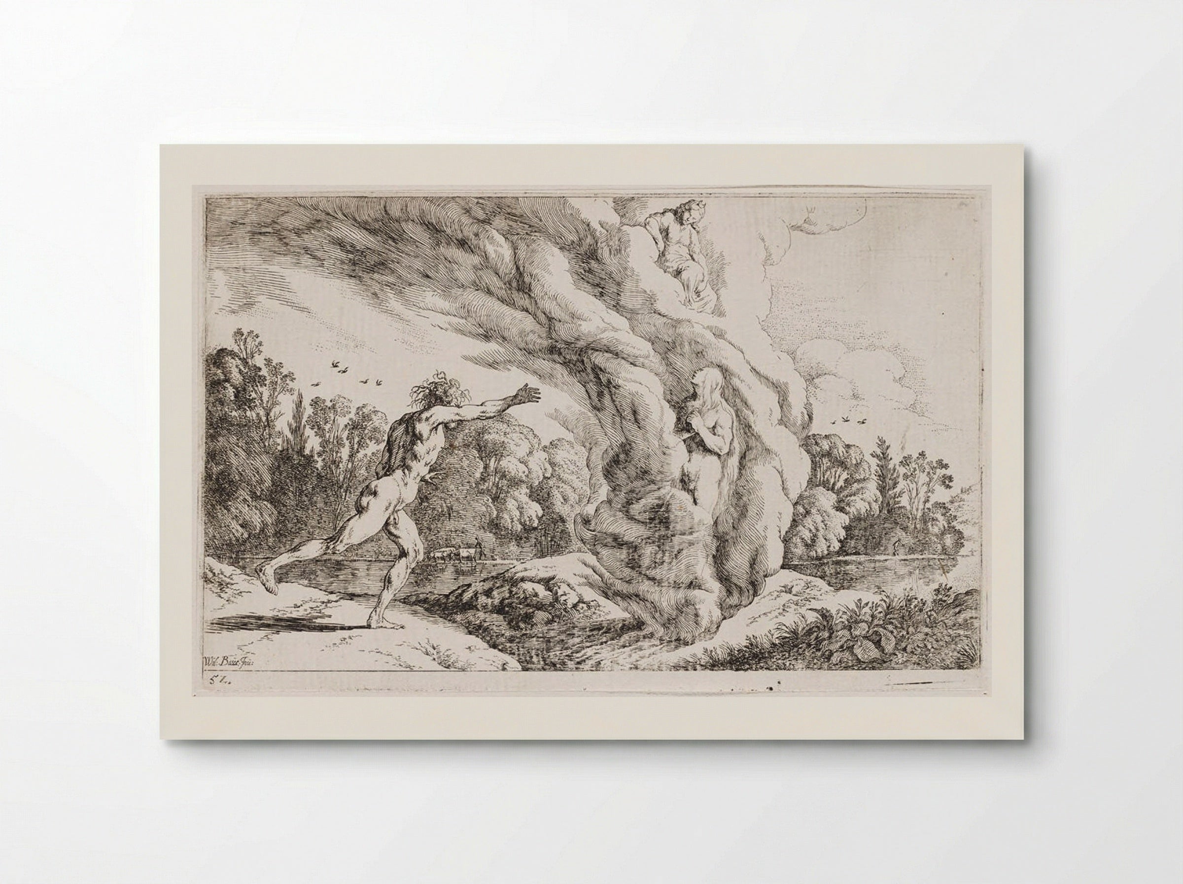 Alpheus Pursues Arethusa - Johann Wilhelm Baur - Poster