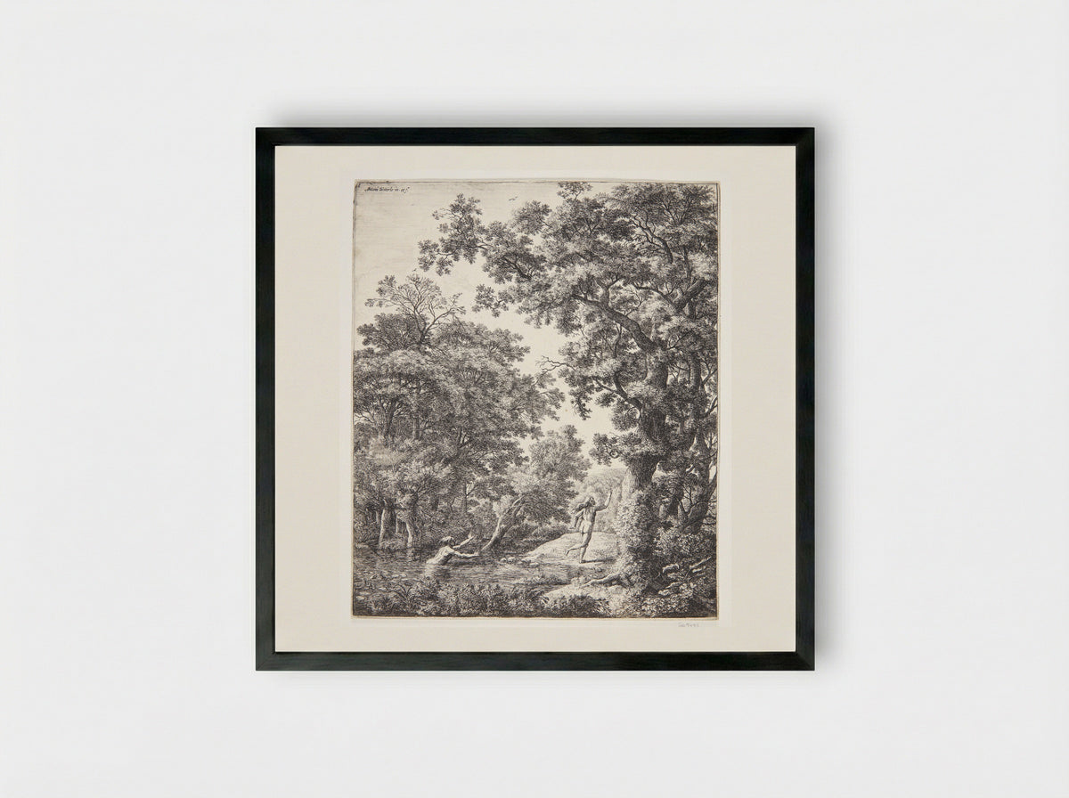 Alpheus and Arethusa - Anthonie Waterloo - Framed Print Black